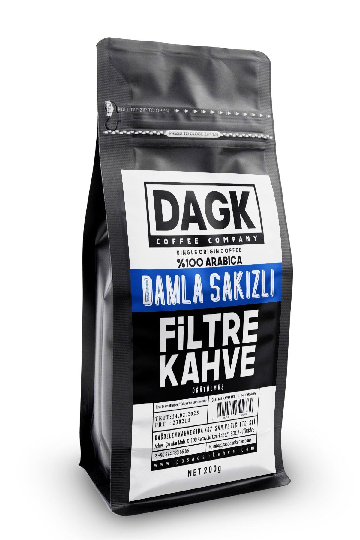 Dagk Damla Sakızlı Filtre Kahve Öğütülmüş 200g (aromalı)
