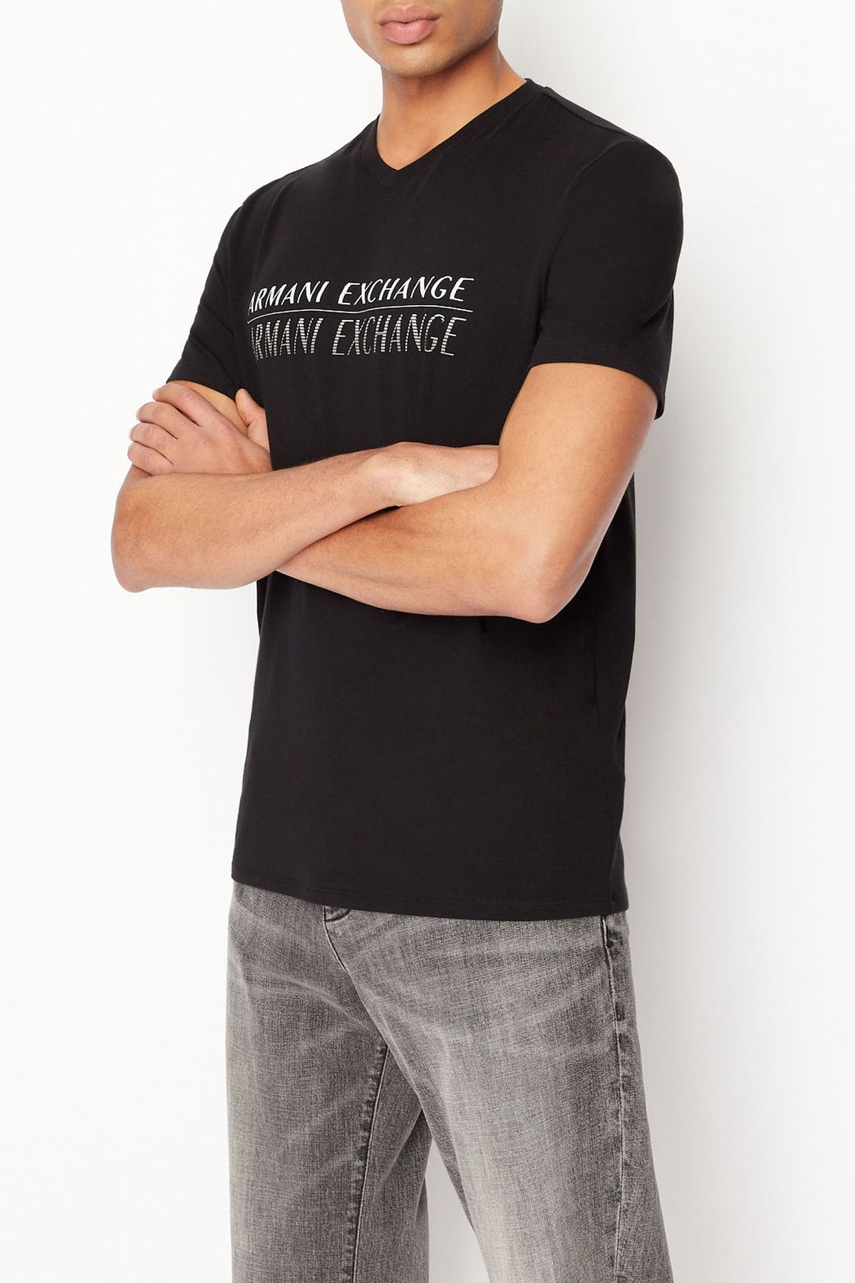 Armani Exchange Erkek Bisiklet Yaka T-Shirt 3RZTAHZJAAZ