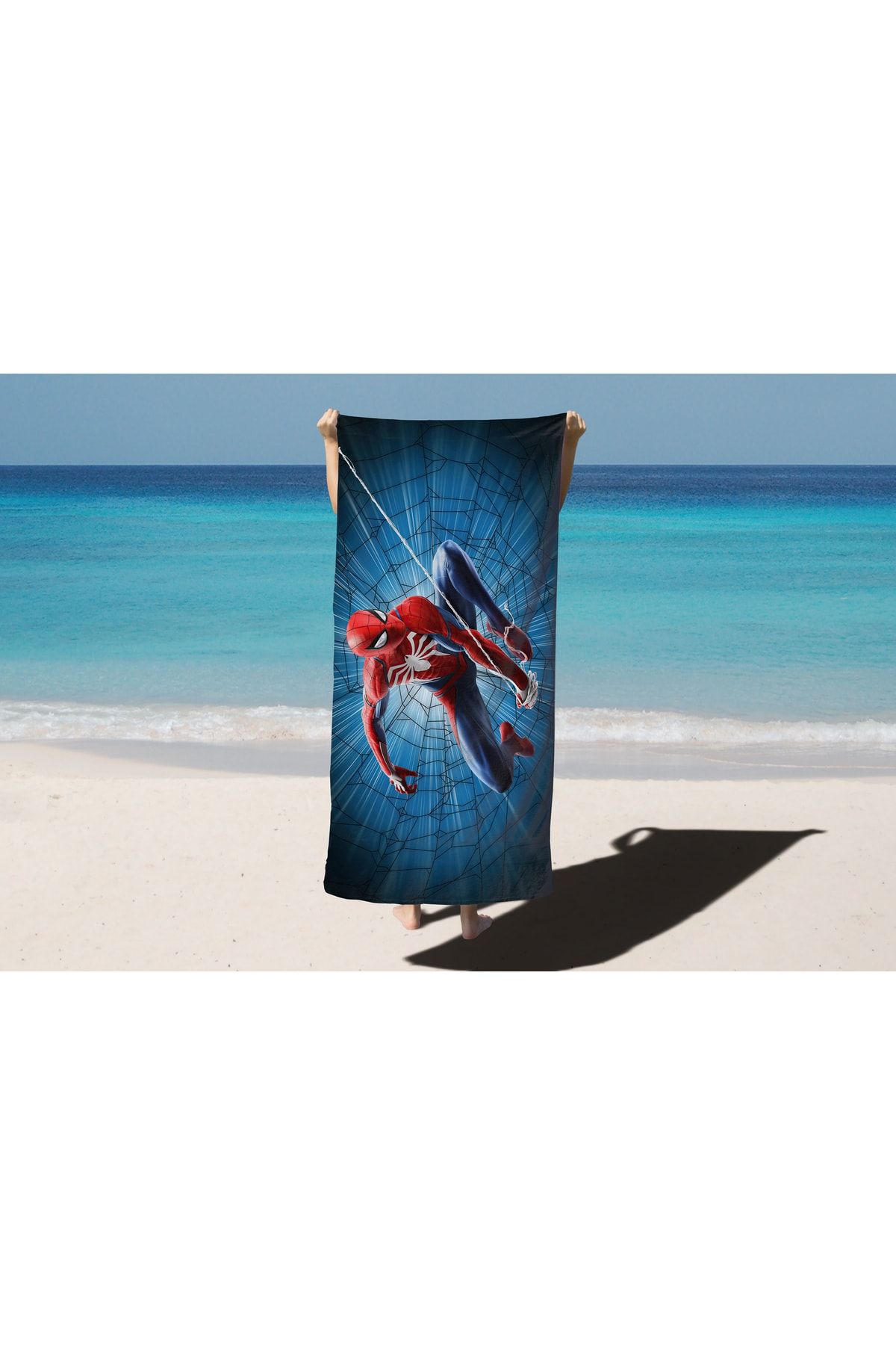 Eltex-Elif Tekstil Dijital Baskılı Plaj Havlusu, Banyo Havlusu (80*150cm) Spiderman