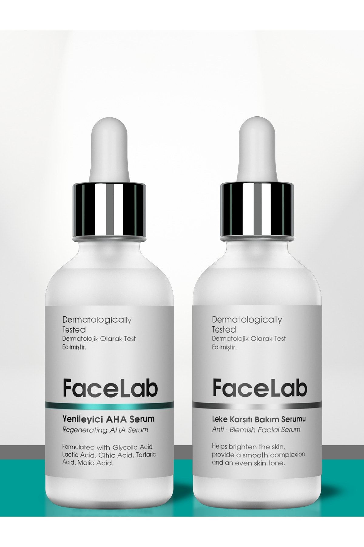 FaceLab 2'li Cilt Bakım Seti - Yenileyici Aha Peeling Serum + Leke Karşıtı Serum