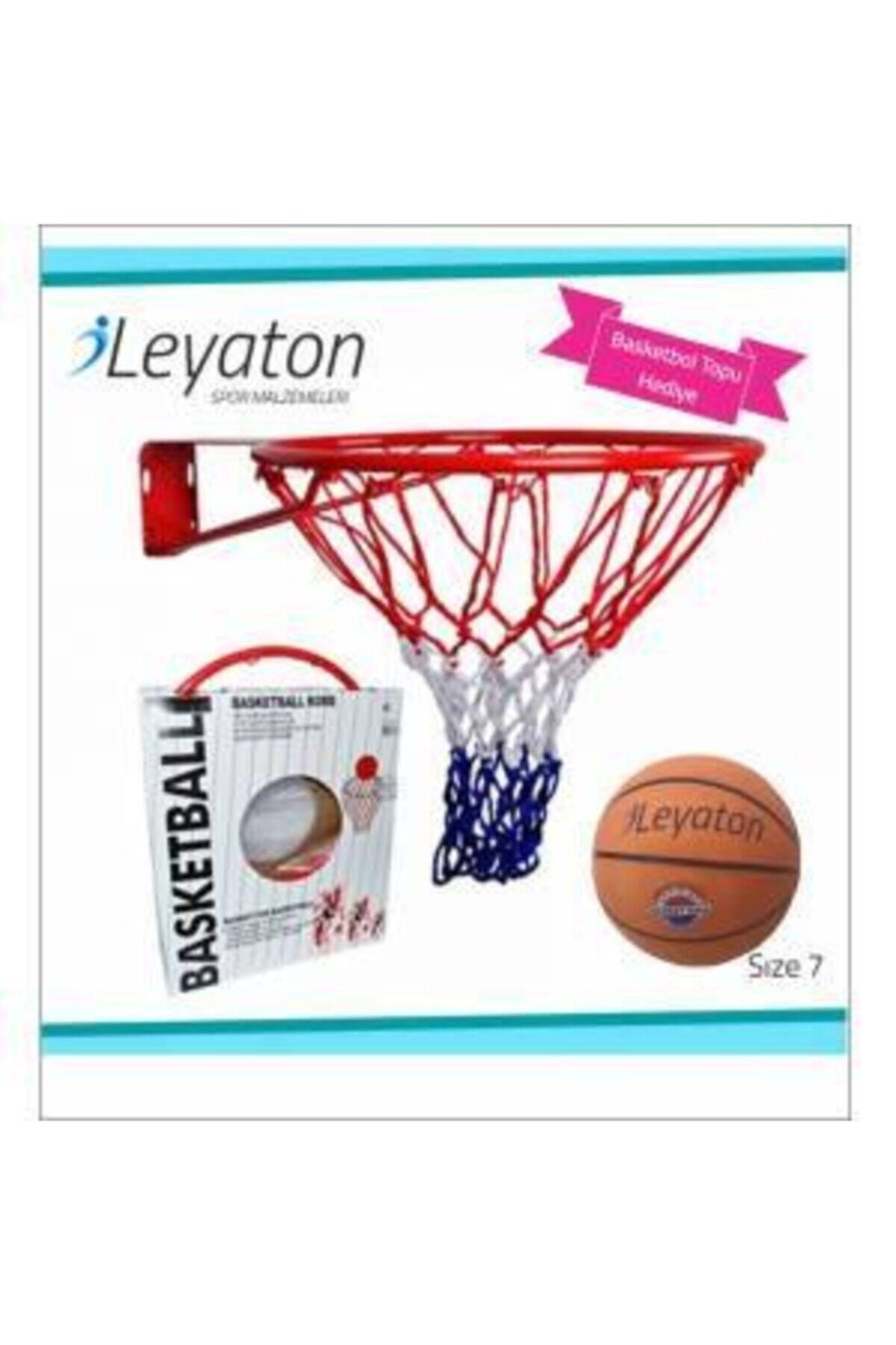 Leyaton Basketbol Pota Çemberi Fileli 20 Mm + Top Hediye