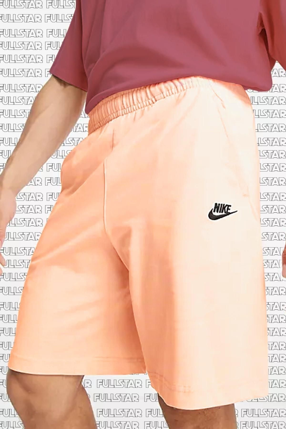 Nike Shorts Club Arctic Orange Oversize Bol Kesim Yazlık ince Pamuklu Şort Somon