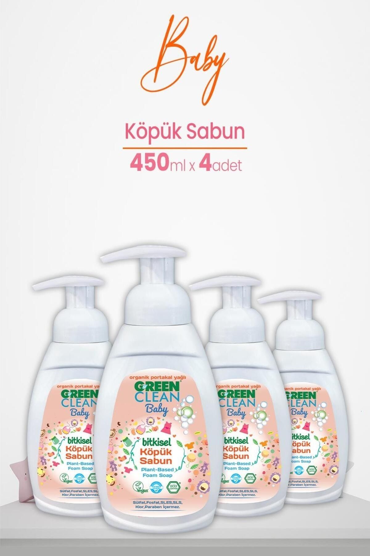 Green Clean Baby Köpük Sabun Portakal Yağlı 450 ml x 4 Adet