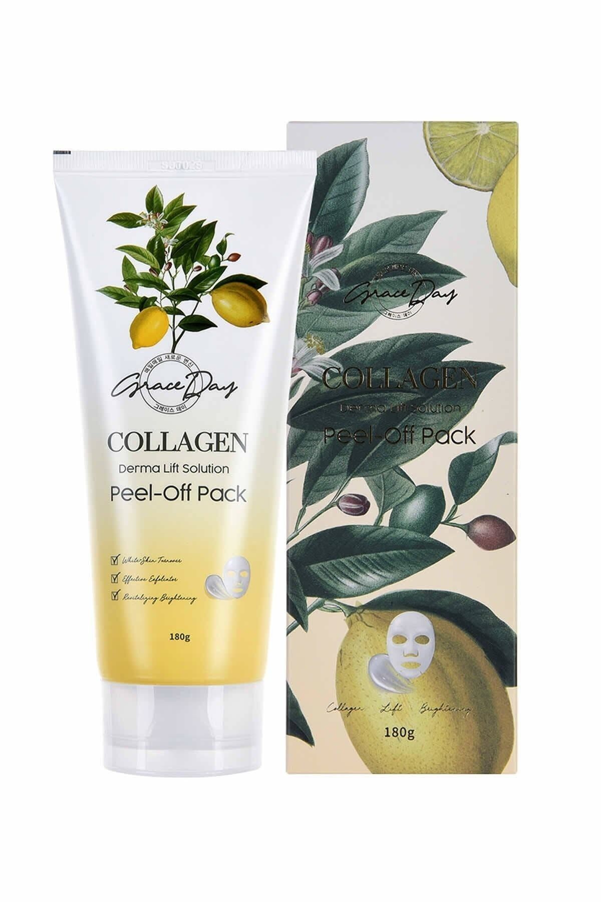 Grace Day Kolajen ve Limon Aydınlatıcı Soyulabilir Maske Collagen Dermalift Aha Bha Pha Peel Of Pack