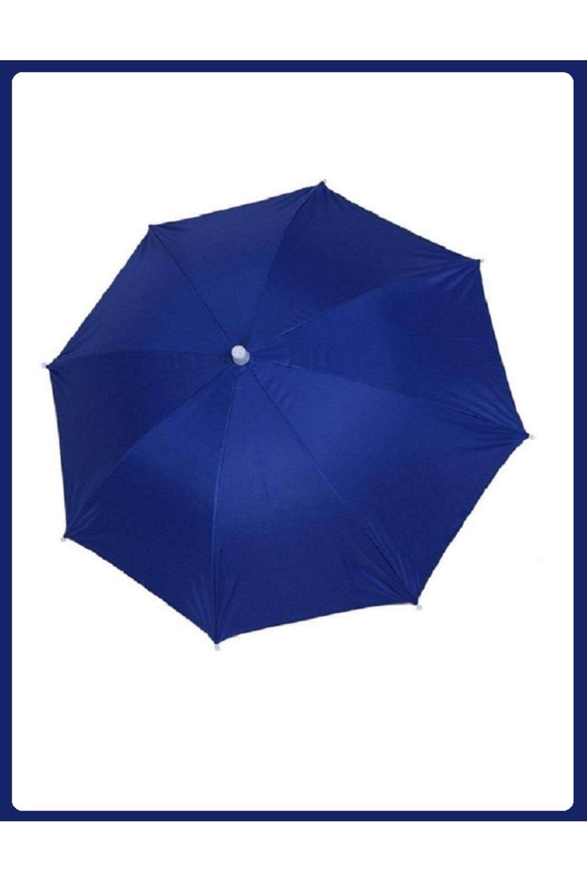 EZMK EV GEREÇLERİ Kafa Şemsiyesi Mavi, Yazlık Plaj Güneş Şemsiyesi