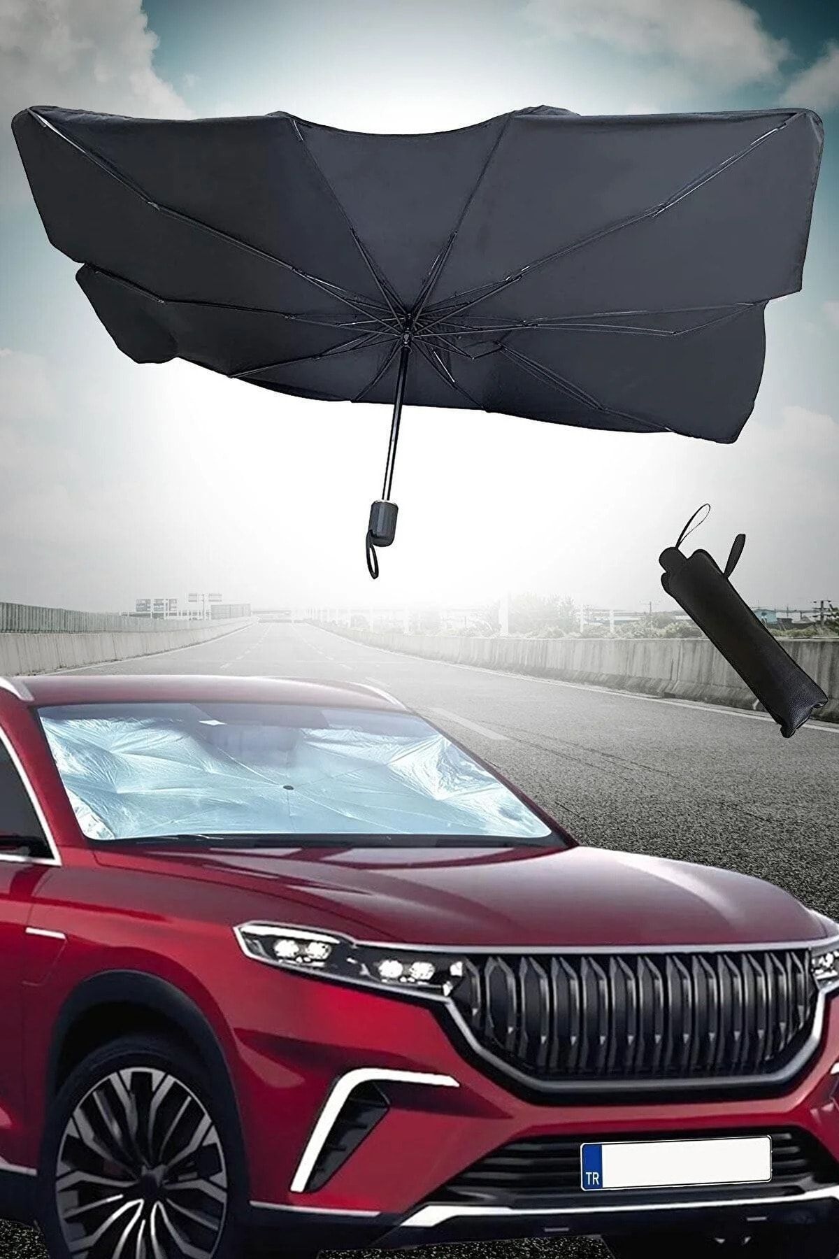 Universal Jaguar Sovereign Araba Ön Cam Güneşlik Katlanabilir Güneşlik Şemsiye Ön Cam Gölgelik