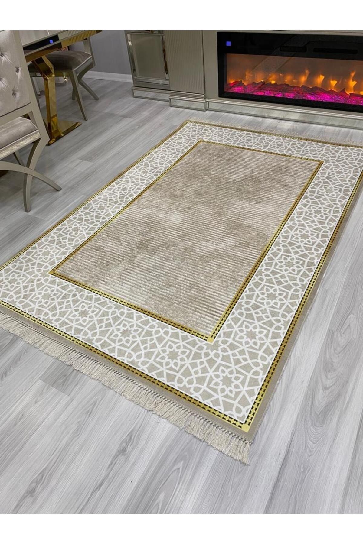 ALLGELSİN DİJİTAL BASKI YIKANABİLİR KAYMAZ TABAN HALI ALTI METRE KARE SALON OTURMA ODASI HALISI 200x300cm 6m2