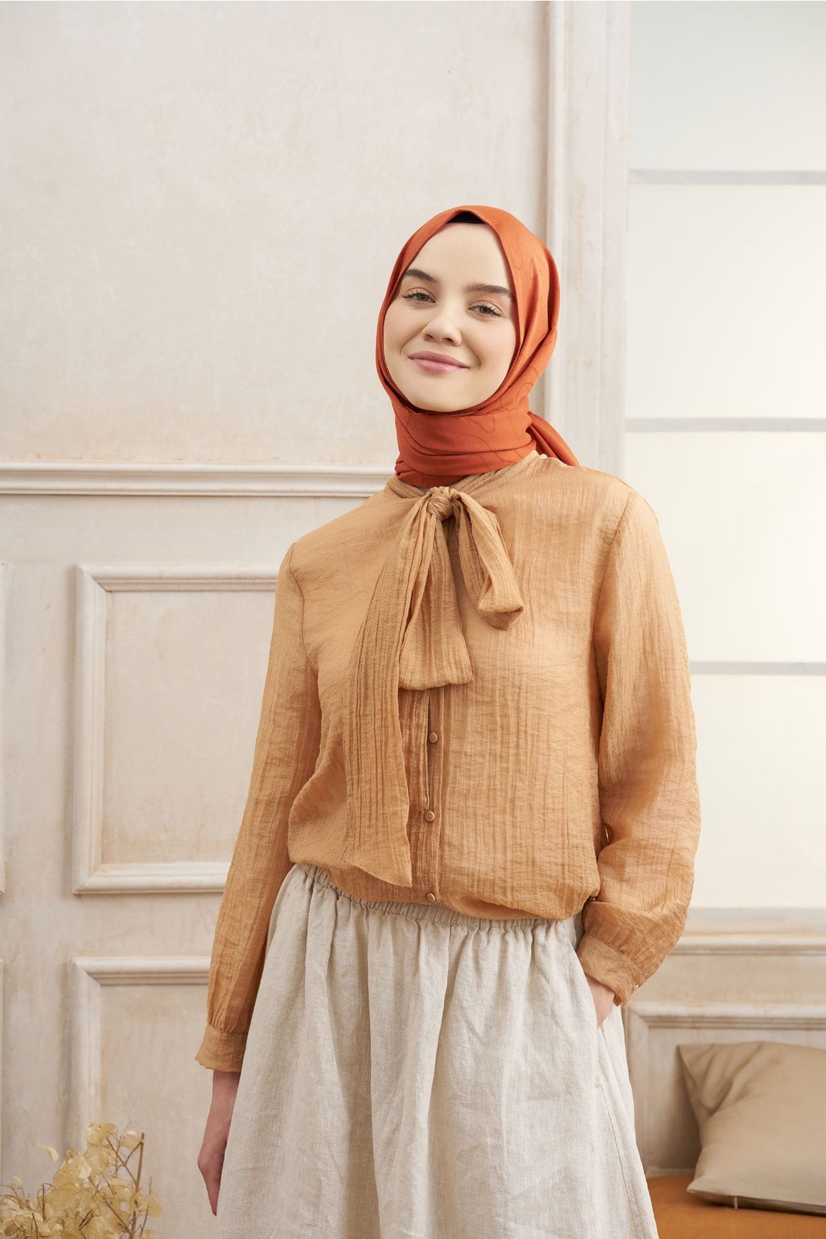 ARMANDA Yeni Sezon Dalga Desen Şal - Perla Serisi Minimal Desen Şık Şal Başörtü Hijab Scarf