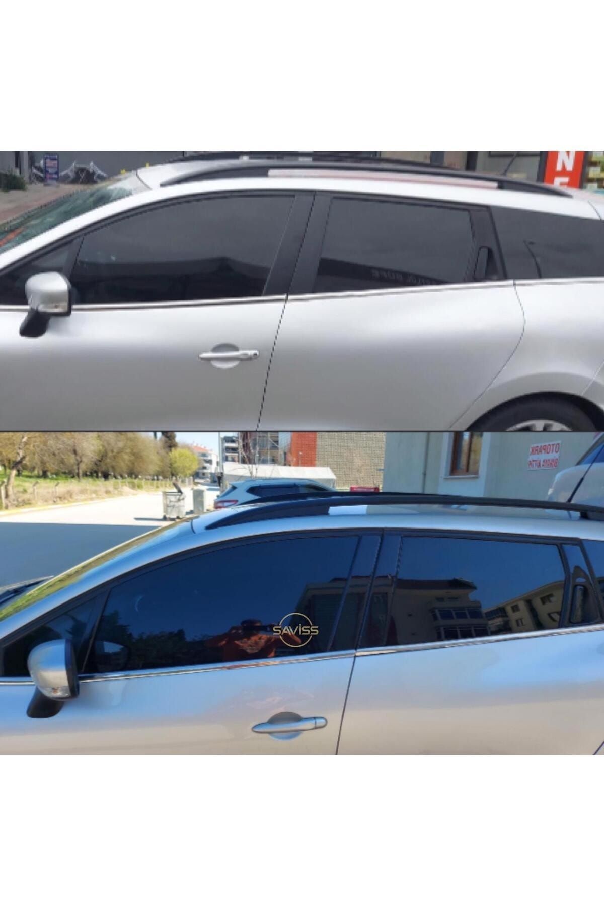 Saviss Renault Clio4 Station Sporttourer Kapı Direk Maun Kaplama ,dış Cam Çıta Kaplama (parlak Siyah)