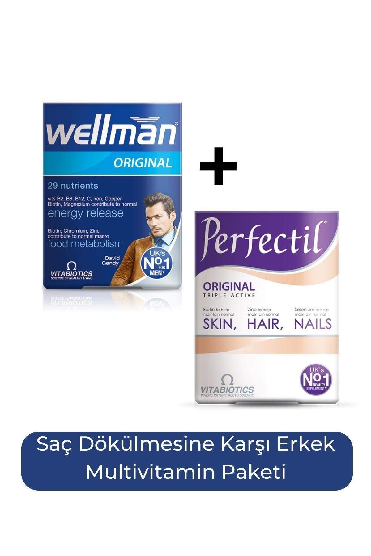 Perfectil Wellman + Perfectil Original Saç Dökülmesine Karşı Erkek Multivitamin Paketi