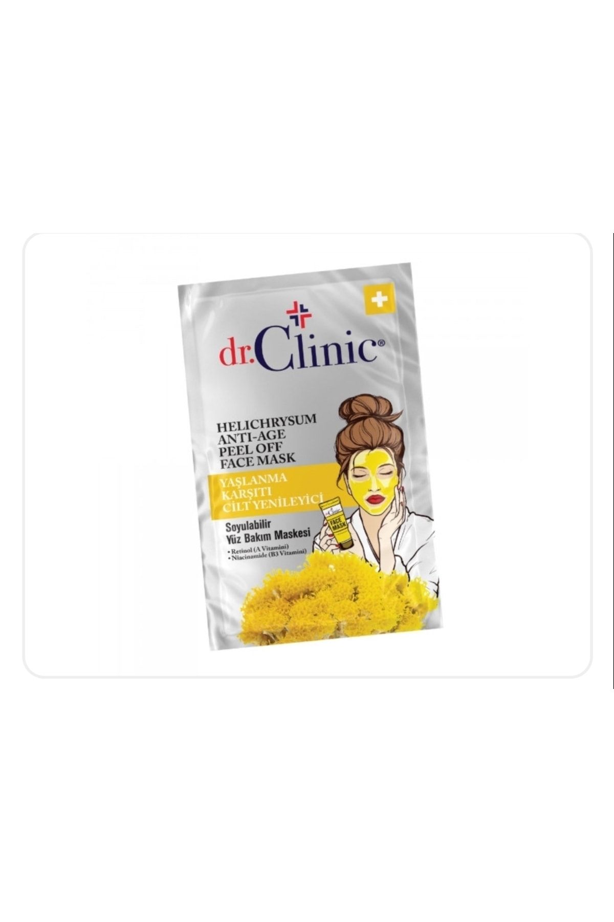 Dr. Clinic Ölmez Çiçeği Otu HELİCHRYSUM Cilt Yenileyici Soyulabilir Maske 10 ml