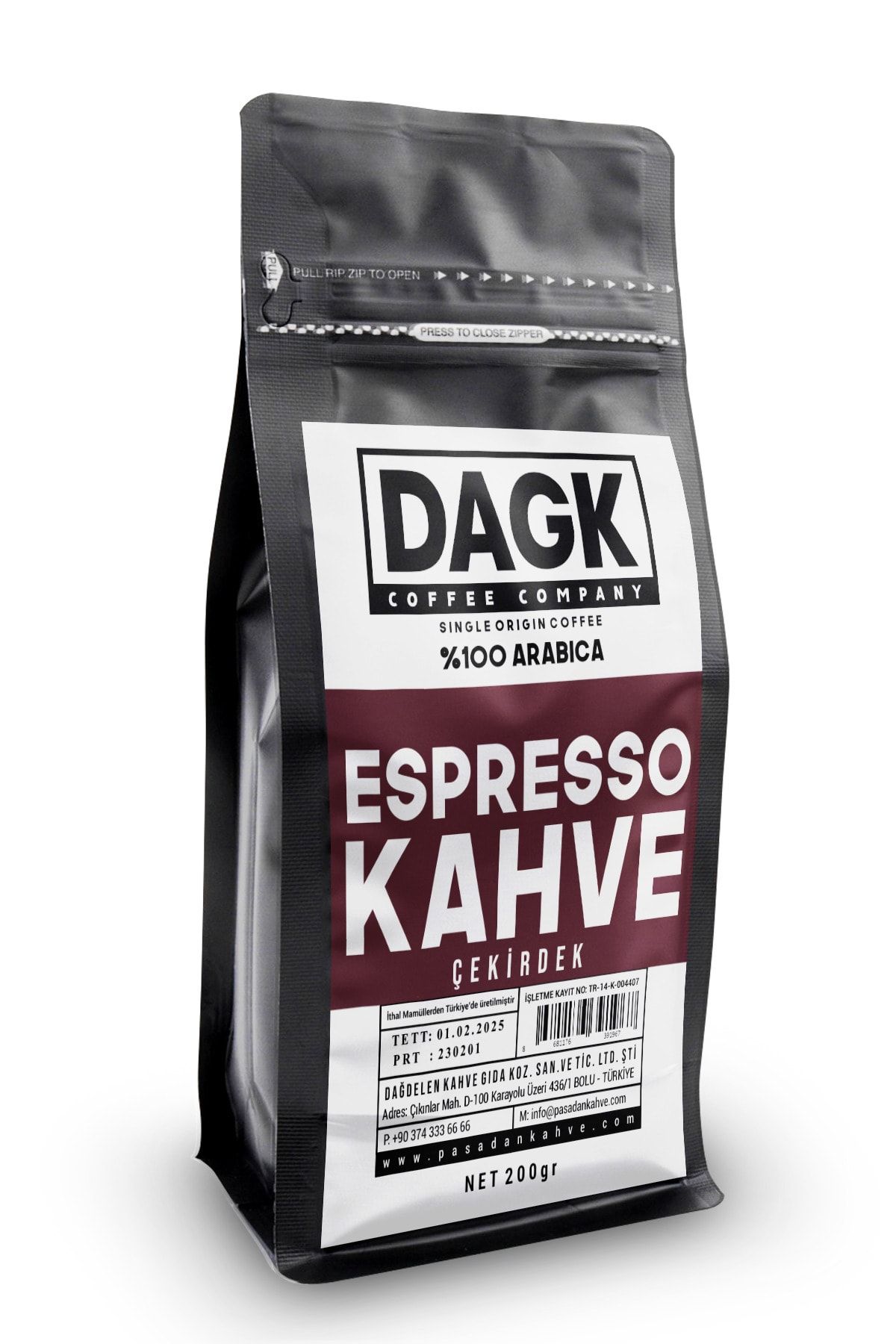 Dagk Espresso Çekirdek Kahve 200gr