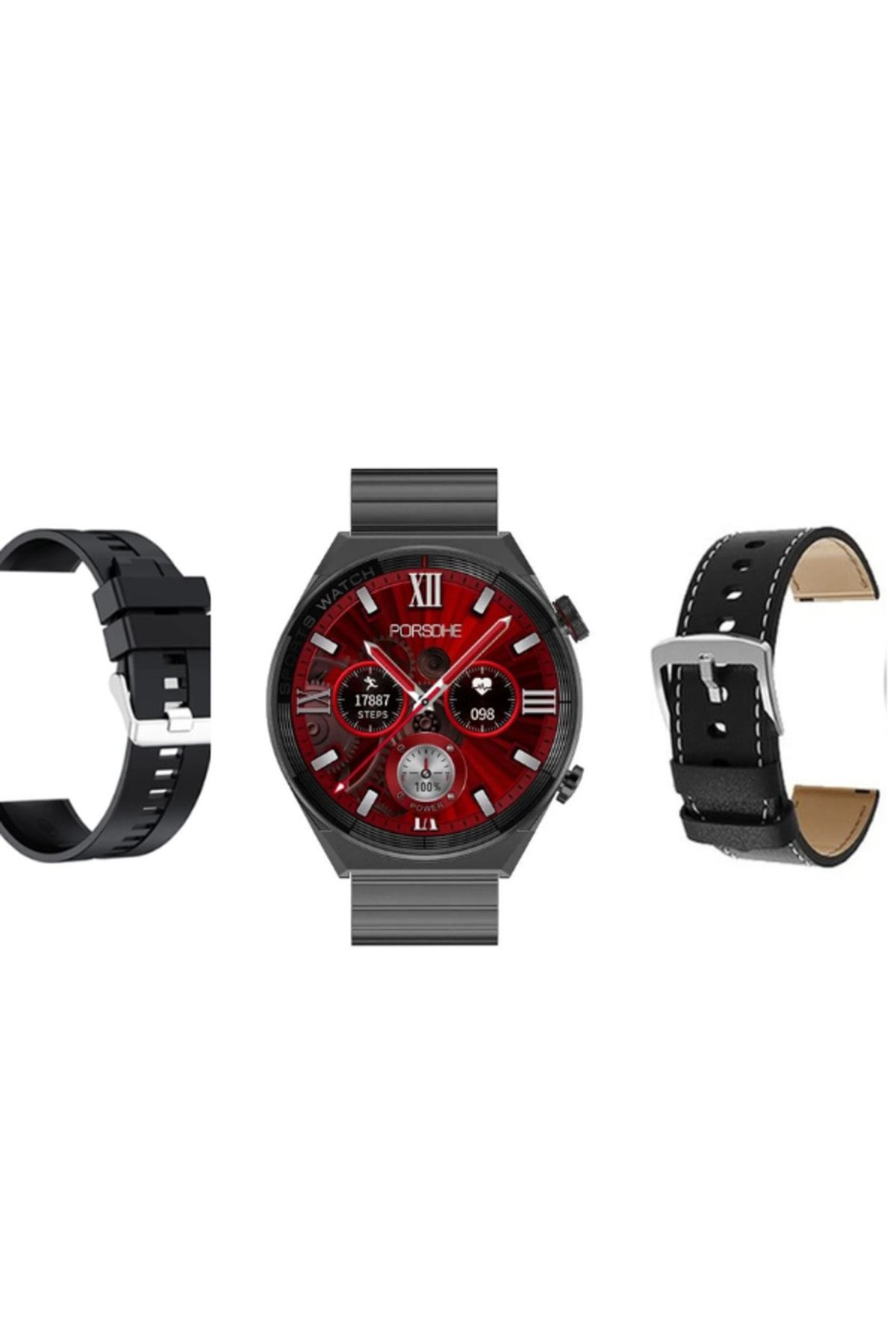 Teknoloji Gelsin GT3 Max Smart watch Tam Ekran Akıllı Saat 1.45' 44mm 3 Kordonlu Siri Nfc Gps Ios ve Android Uyumlu