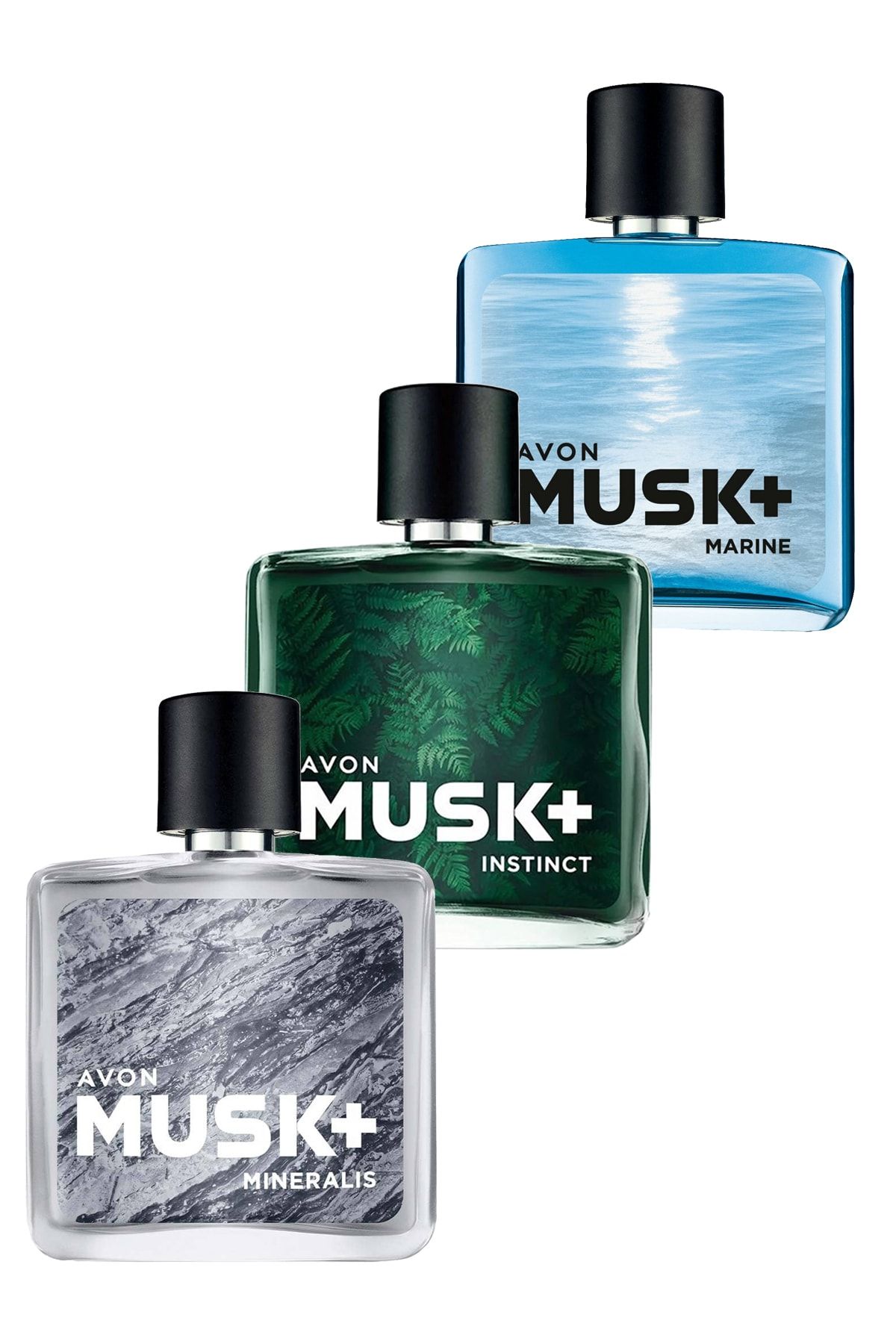 Avon Musk Marine Musk Instinct ve Musk Mineralis Erkek Parfüm Paketi