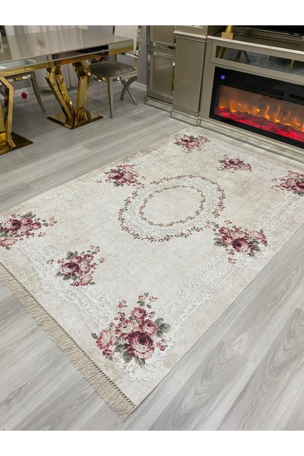 ALLGELSİN DİJİTAL BASKI YIKANABİLİR KAYMAZ TABAN HALI ALTI METRE KARE SALON OTURMA ODASI HALISI 200x300cm 6m2