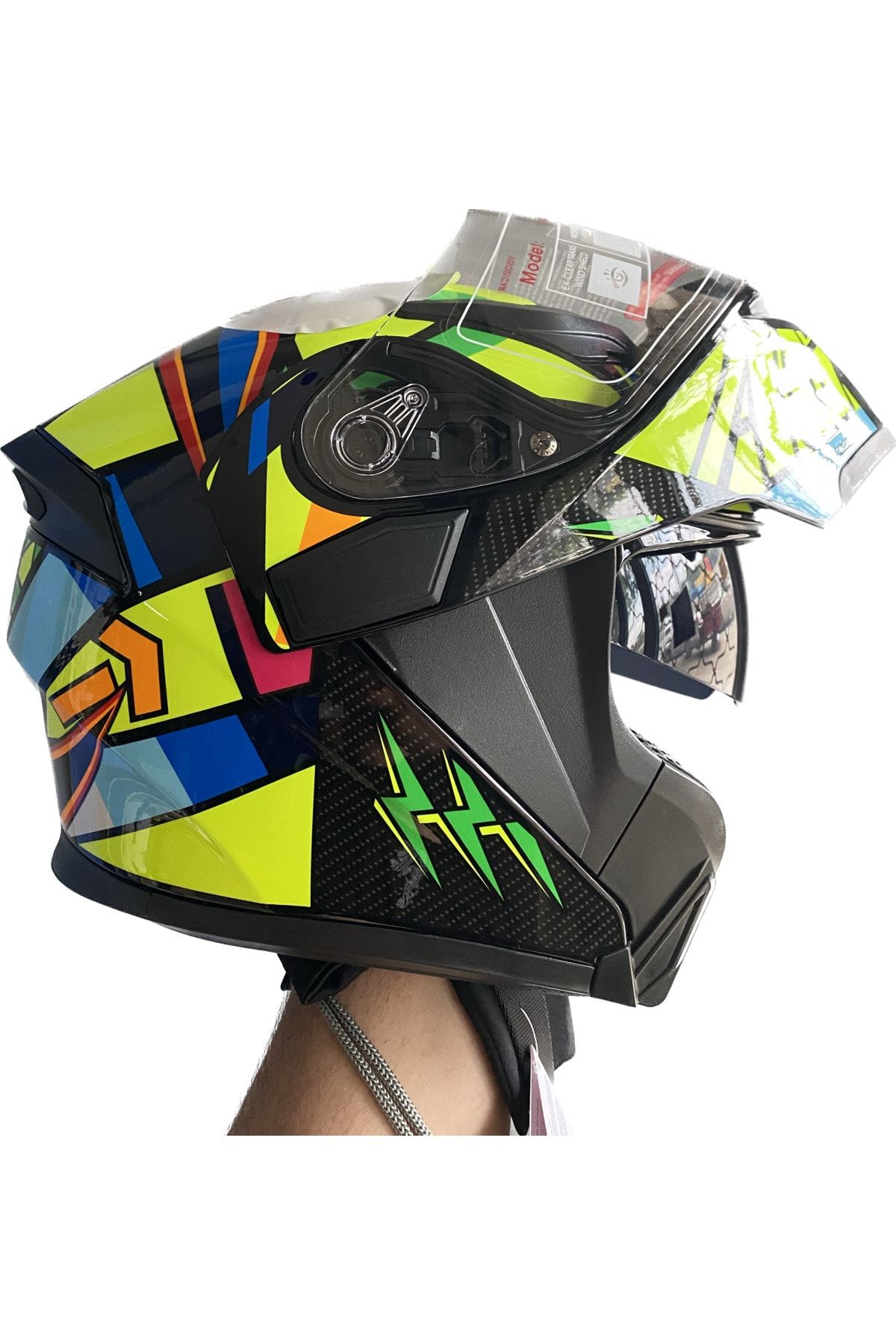 Kask Vcan JK 19 - 902 çene açılır Güneş vizörlü kask