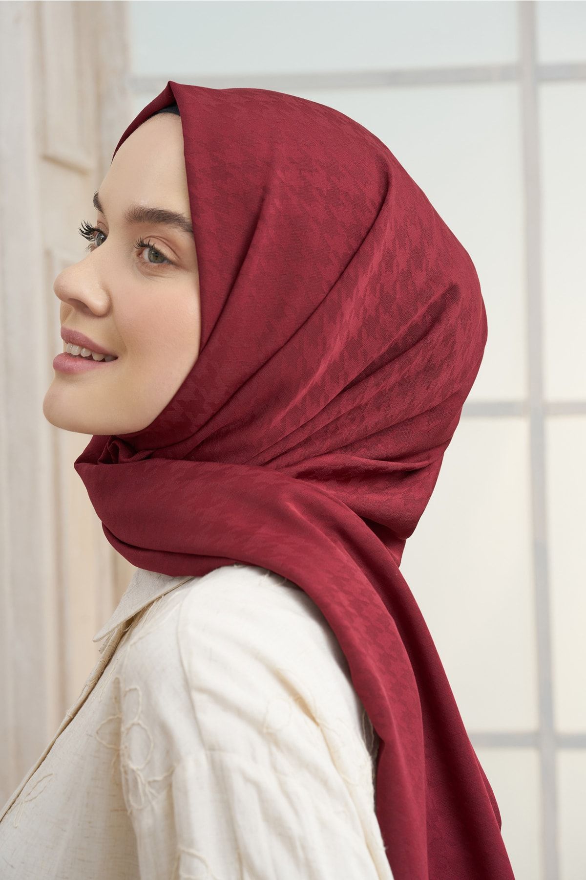 ARMANDA Yeni Sezon Kazayağı Desenli Şal - Perla Serisi Minimal Desen Şık Şal Başörtü Hijab Scarf