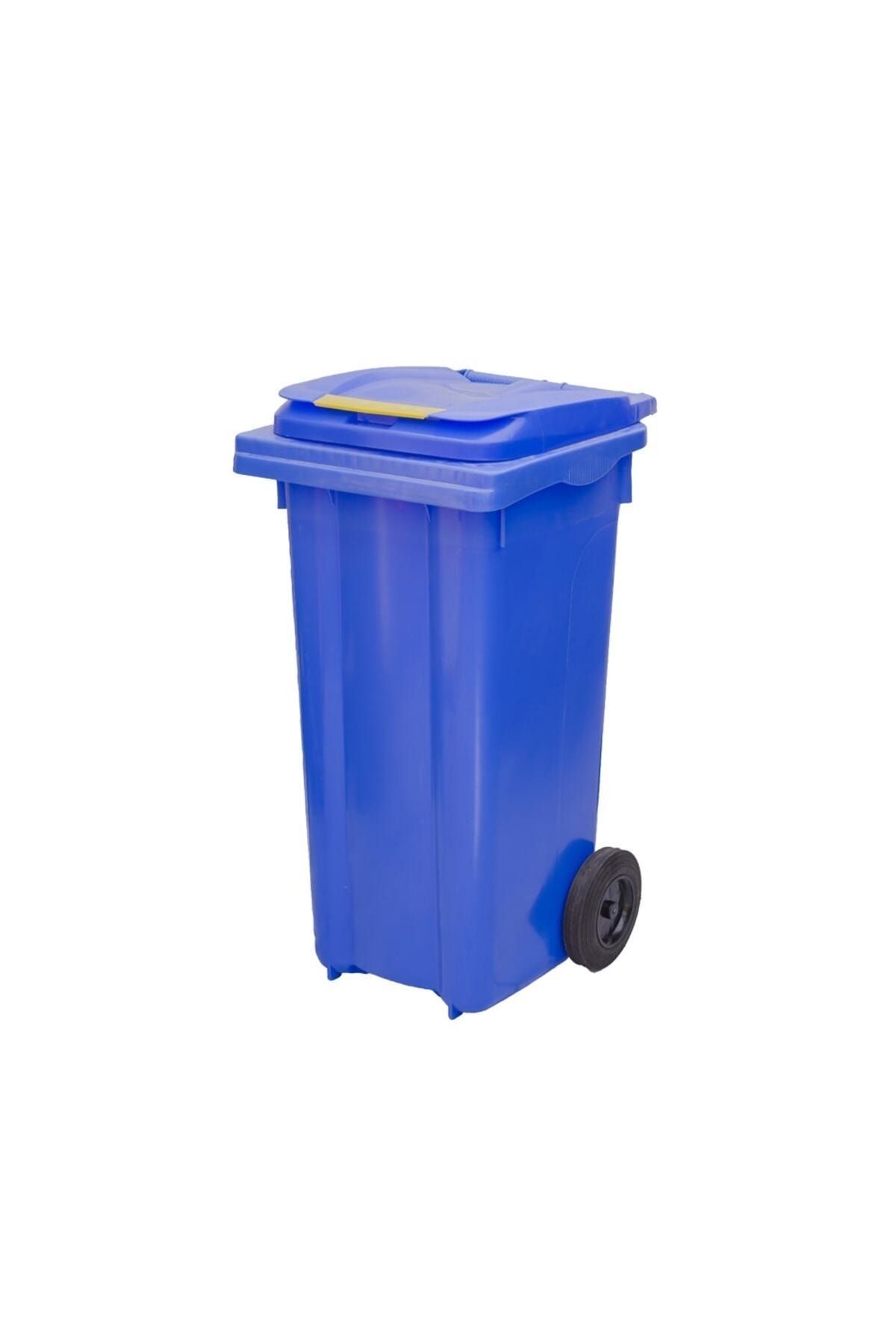 UZEL KONTEYNER 120 Litre Mavi Renk Plastik Çöp Konteyneri