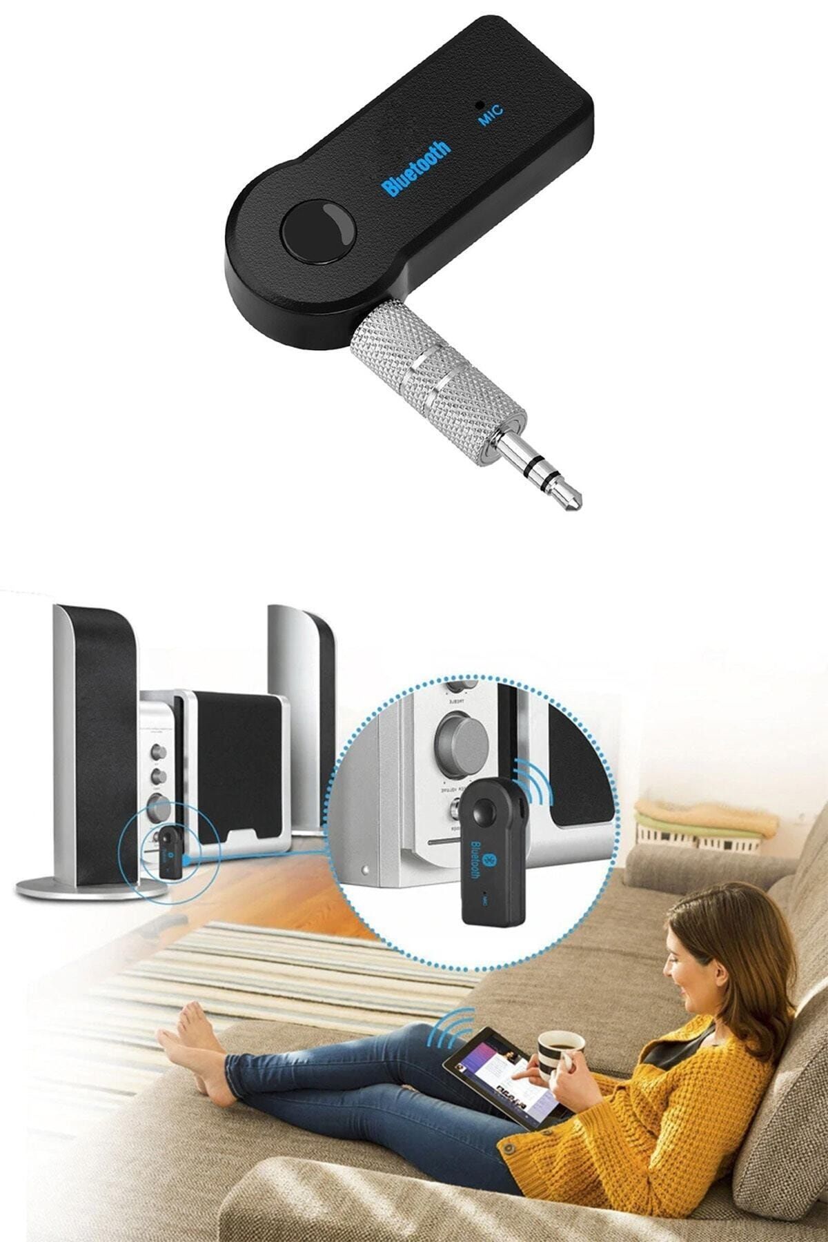 Monako Limited Edition Cep Telefonunuzdan Evdeki Teyp/Radyo/Hoparlör/Müzik Setine kablosuz bağlantı için AUX Bluetooth Kit