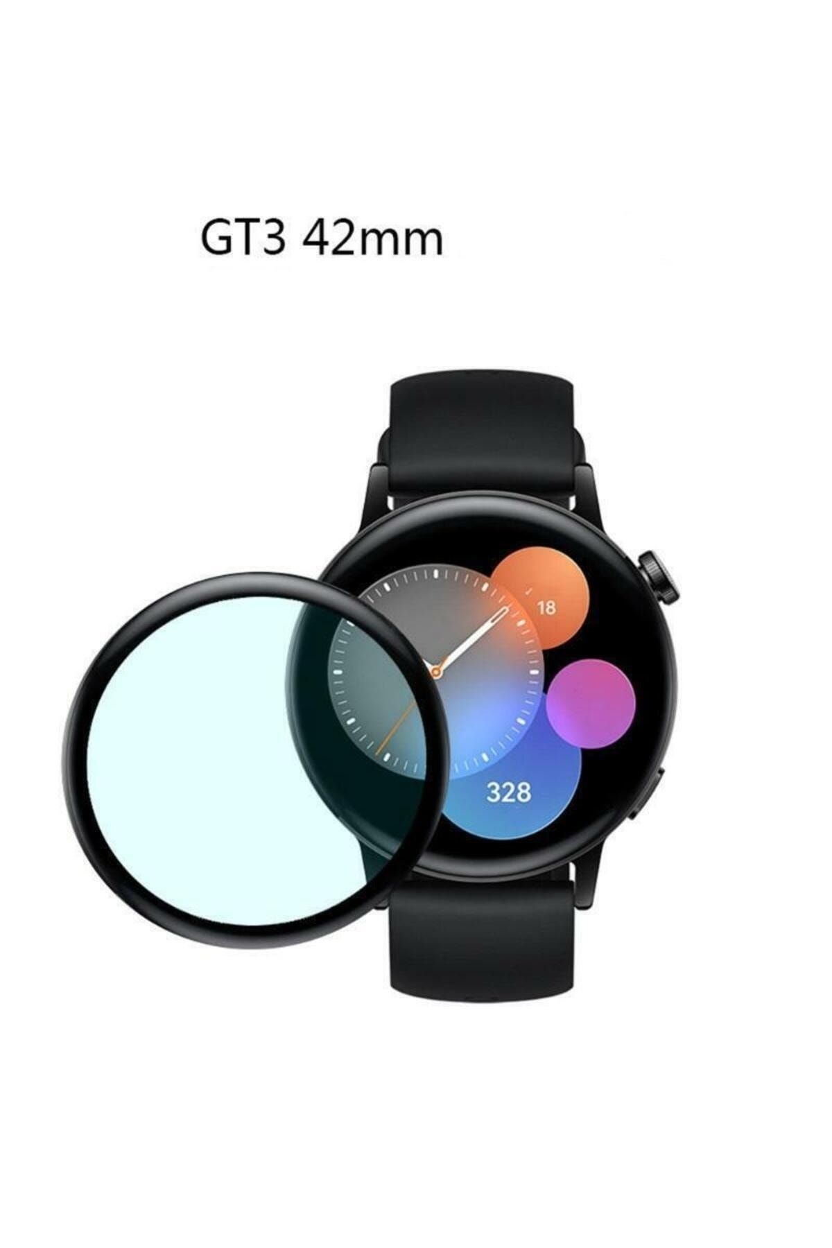 Nezih Case Huawei Watch Gt 3 42 Mm Uyumlu Ekran Koruyucu 3d Tam Kapatan Kavisli Ppma Nano Pet