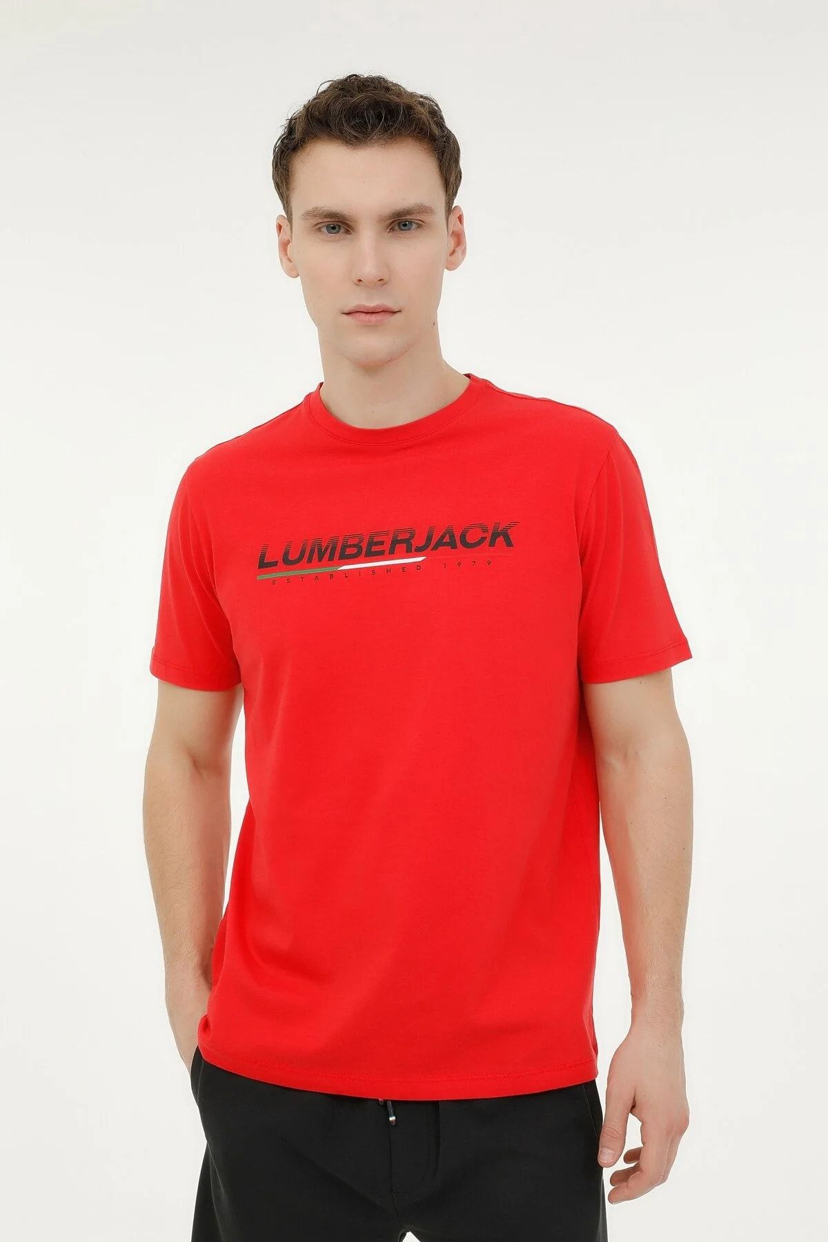 Lumberjack A10136282108010 101362821 Ml Weneg-B 11Id53 3Fx Lumberjack Erkek T-shirt KIRMIZI