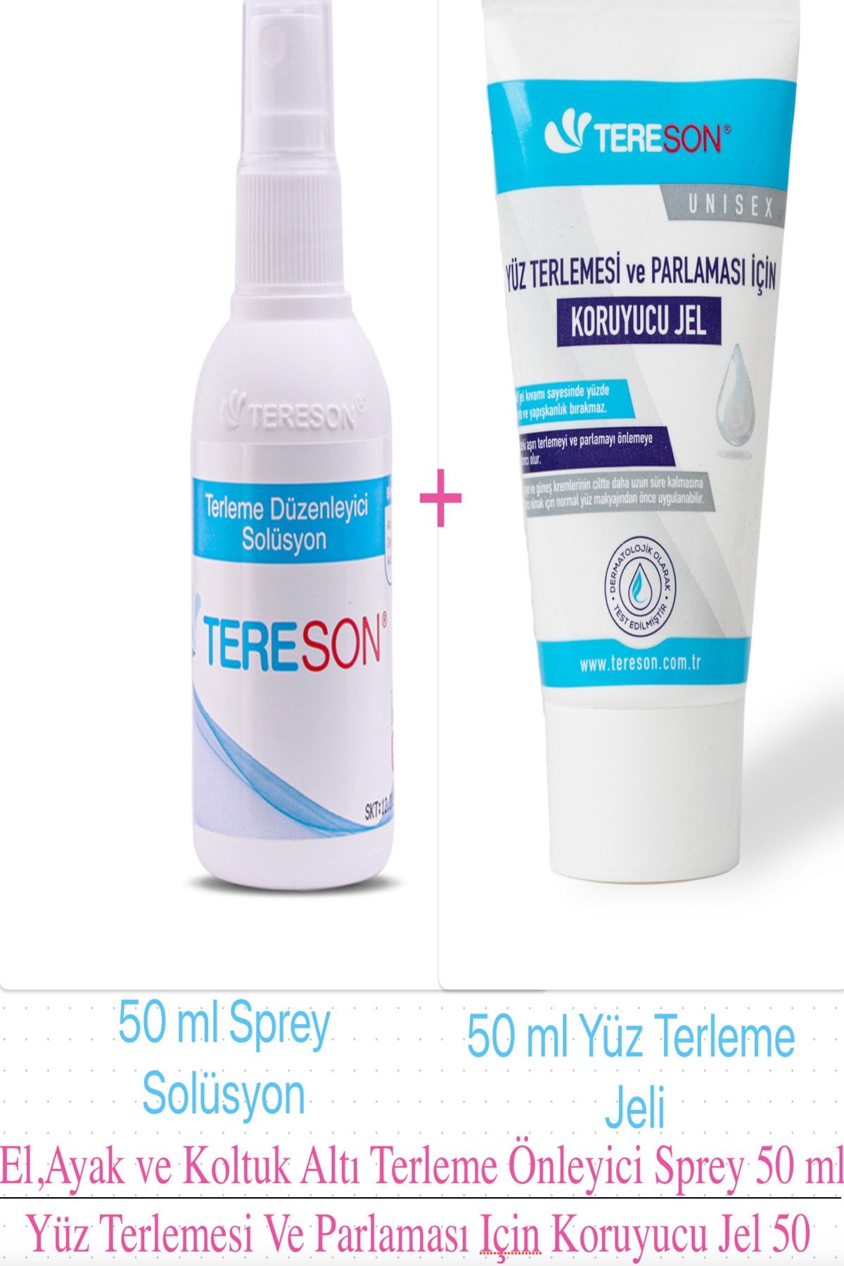 Tereson Terleme Önleyici Sprey 50 Ml + Yüz Terlemesi Ve Parlaması Için Koruyucu Jel 50 Ml