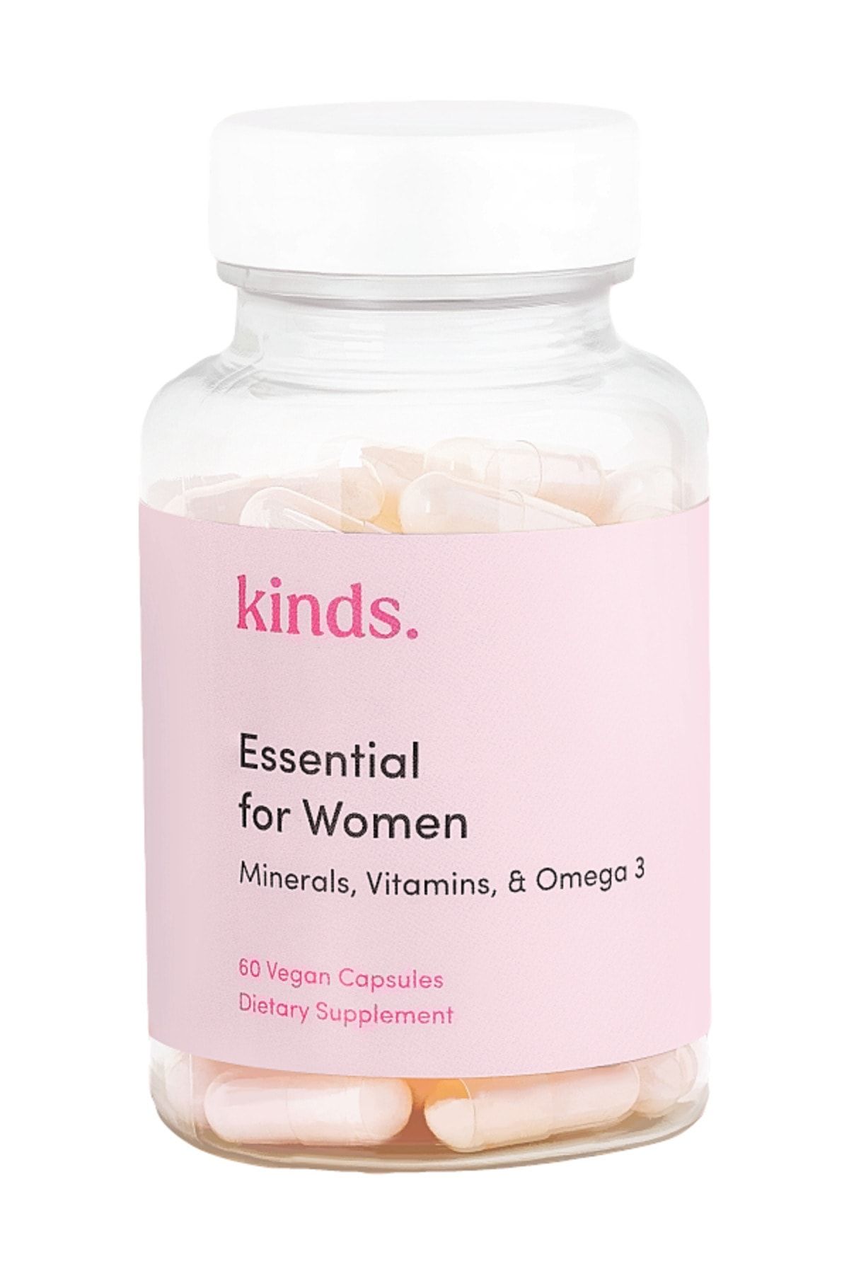 Kinds Essential For Women Kadın Multivitamin 60 Kapsül Vegan Takviye Edici Gıda