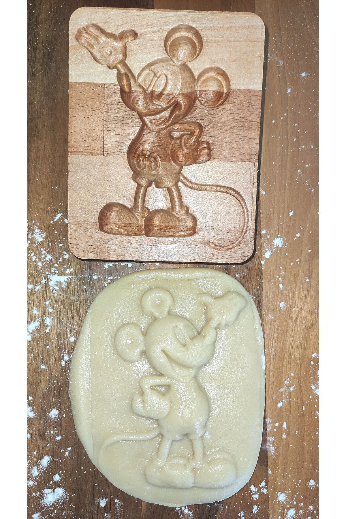 balmy ahşap Üç Boyutlu Mickey Mouse Çocuk Oyun Hamuru Kalıbı Masif Ahşap