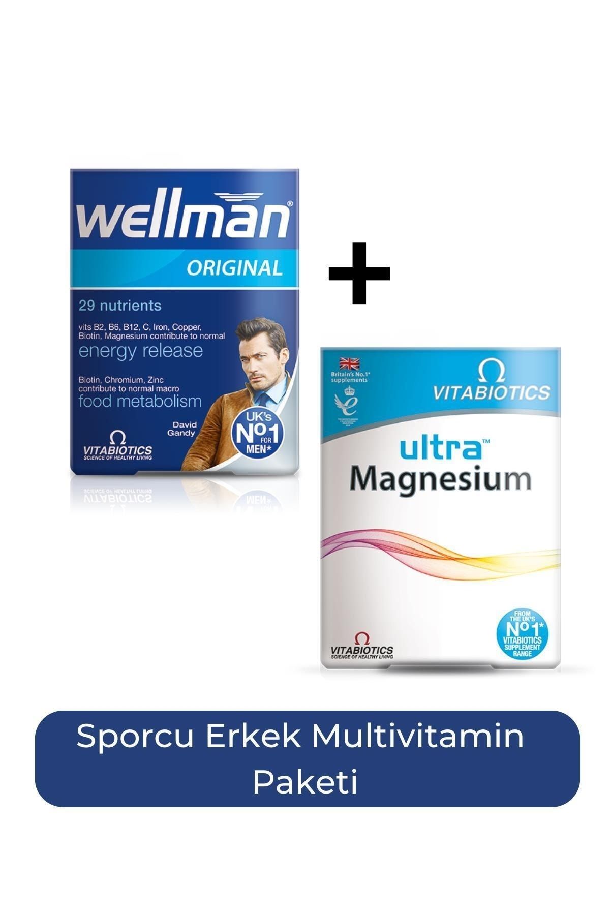 Wellman + Ultra Magnesium Sporcu Erkek Multivitamin Paketi