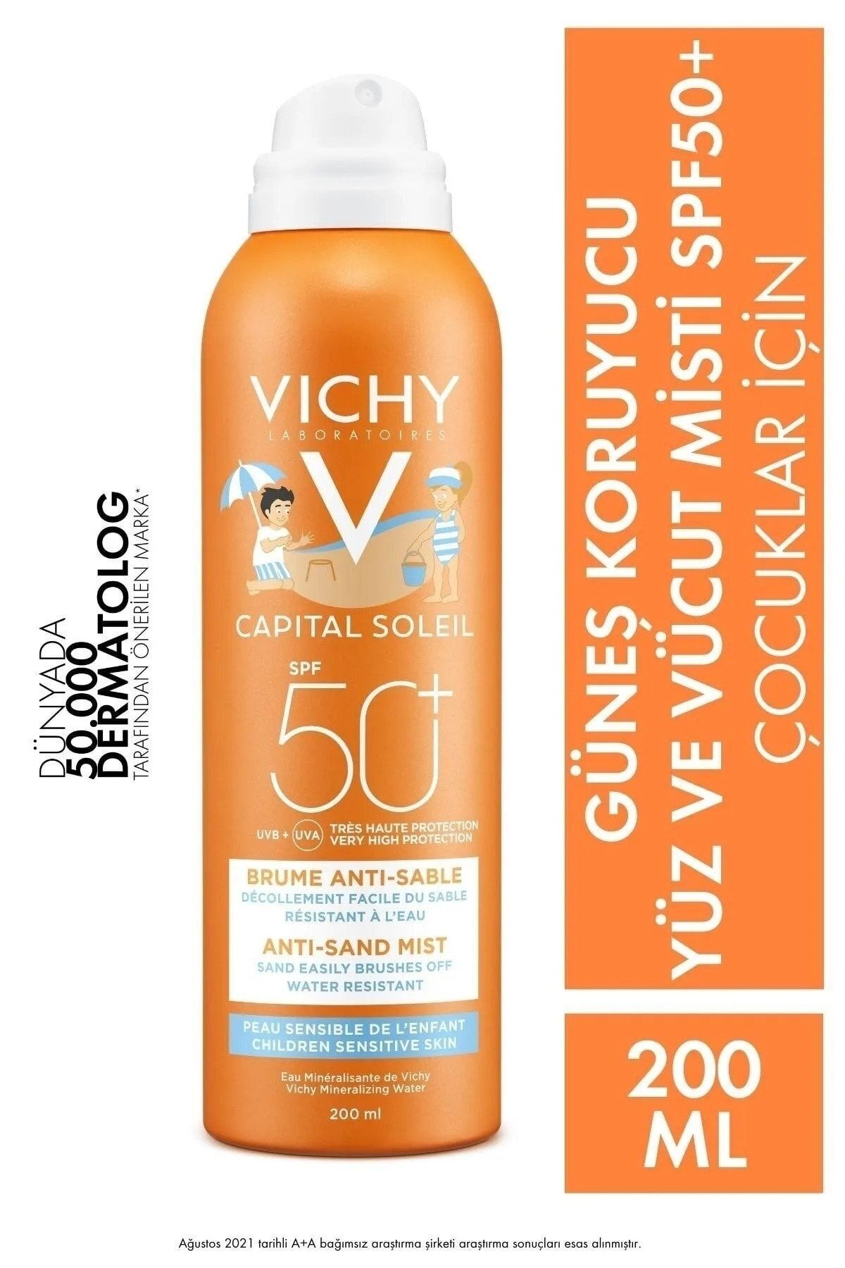Vichy Yüksek Korumalı Çocuk Güneş Kremi Sprey 200ml* Capital Soleil SPF 50