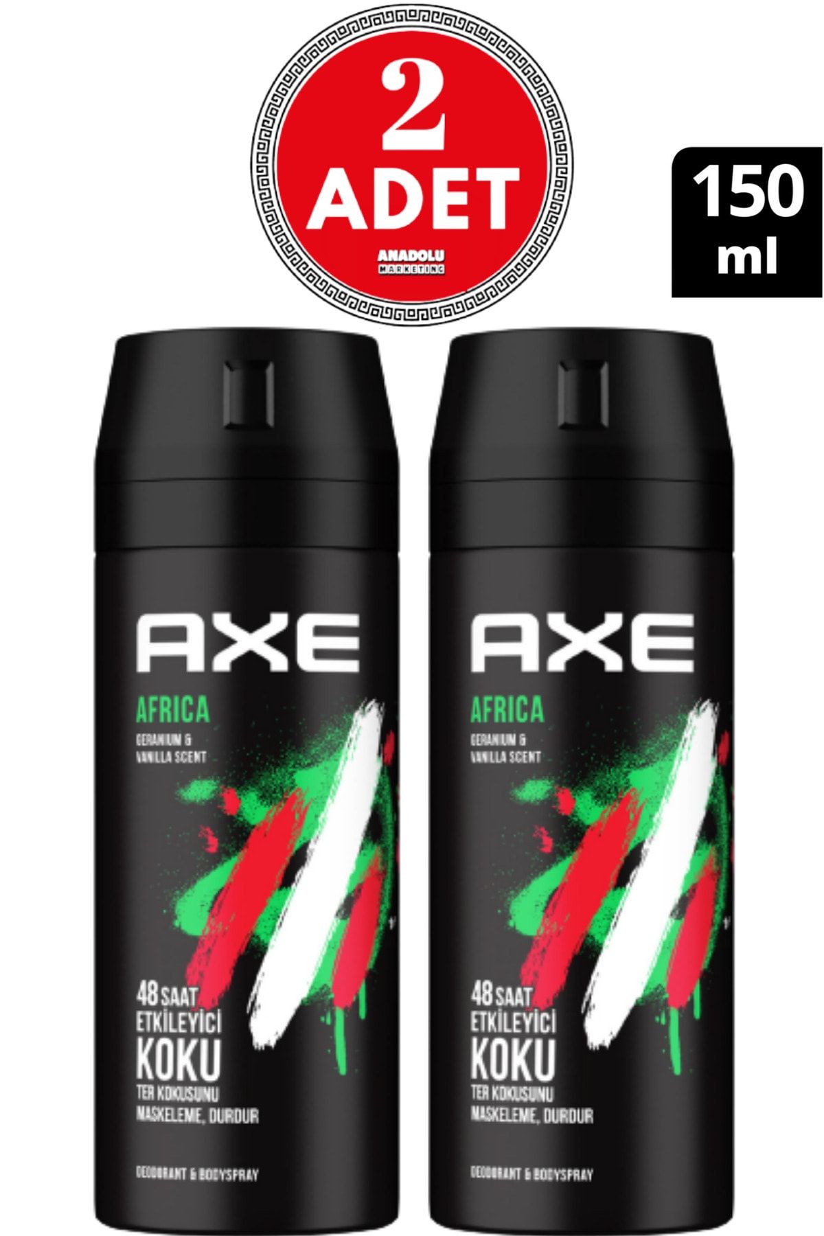 Axe Erkek Deodorant Sprey Africa 150 ml (2 ADET)