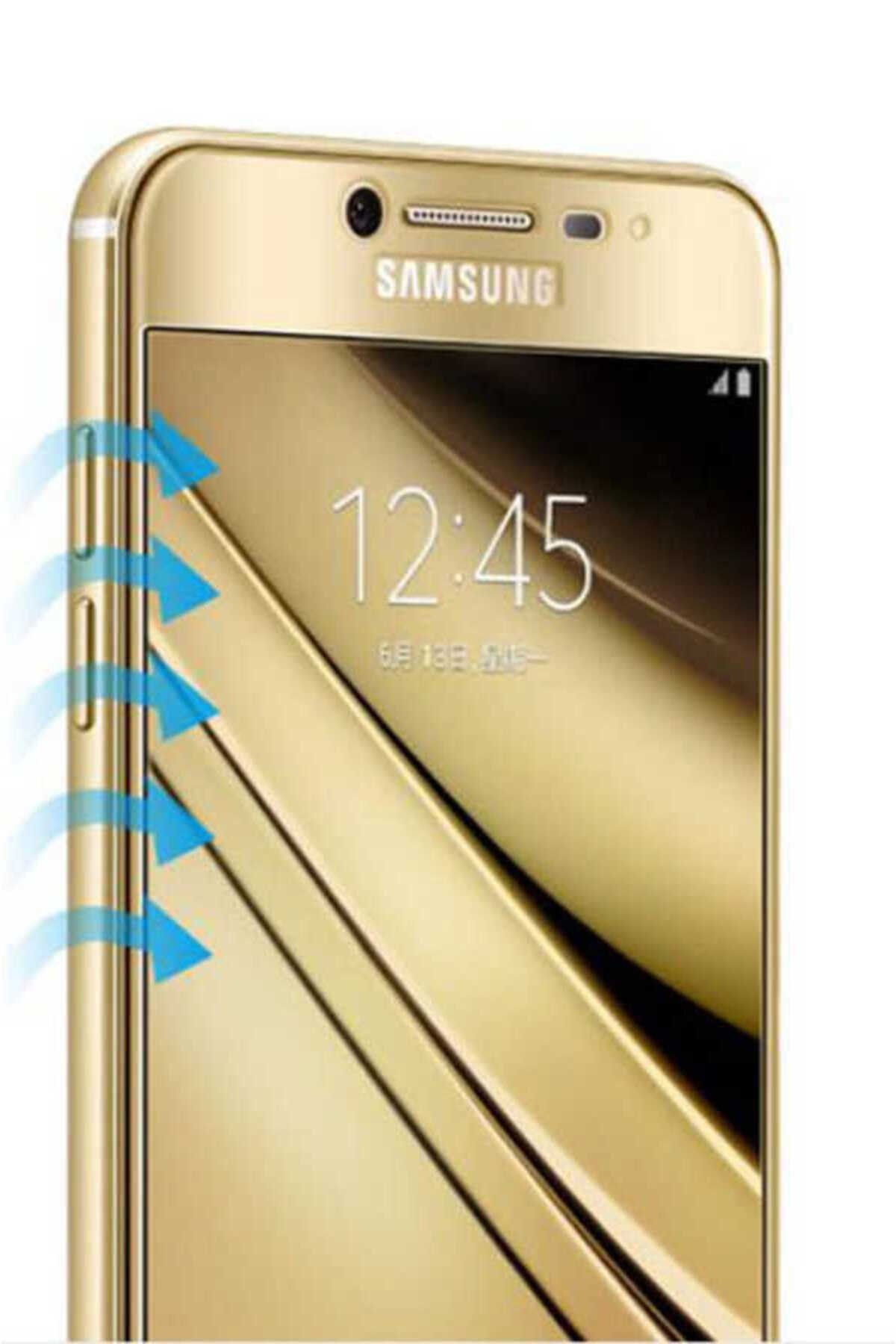 HEPTEKİLETİŞİM Samsung Galaxy J7 Prime Ekran Koruyucu Kırılmaya Dayanıklı Cam Koruyucu (Muzy-5d) Gold