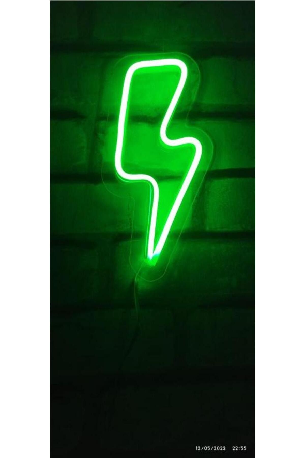 Erdem neon led Şimsek Neon Led Dekoratif Tasarım Gece Lambasi 12 V Tak Fişe Çalıştır