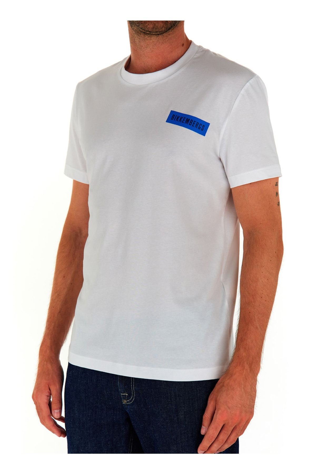 Bikkembergs Beyaz Erkek T-Shirt C 4 101 3G
