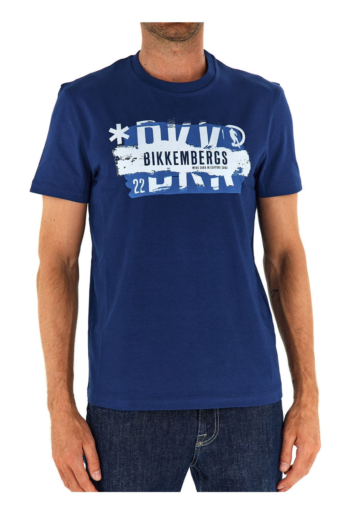 Bikkembergs Mavi Erkek T-Shirt C 4 101 3G