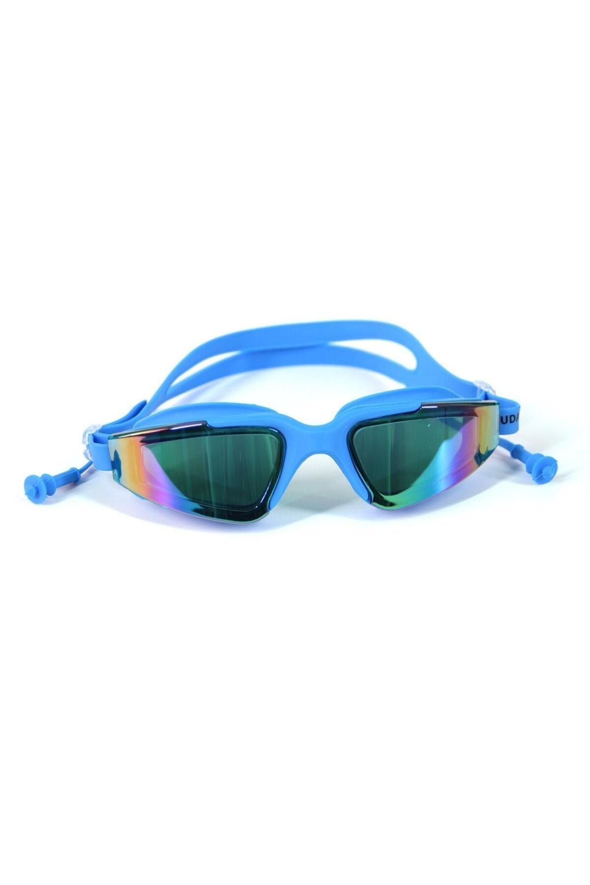 BERMUDA Silikon Sörf Yüzücü Gözlüğü [kulaklıklı | Uv Koruma] Açık Mavi