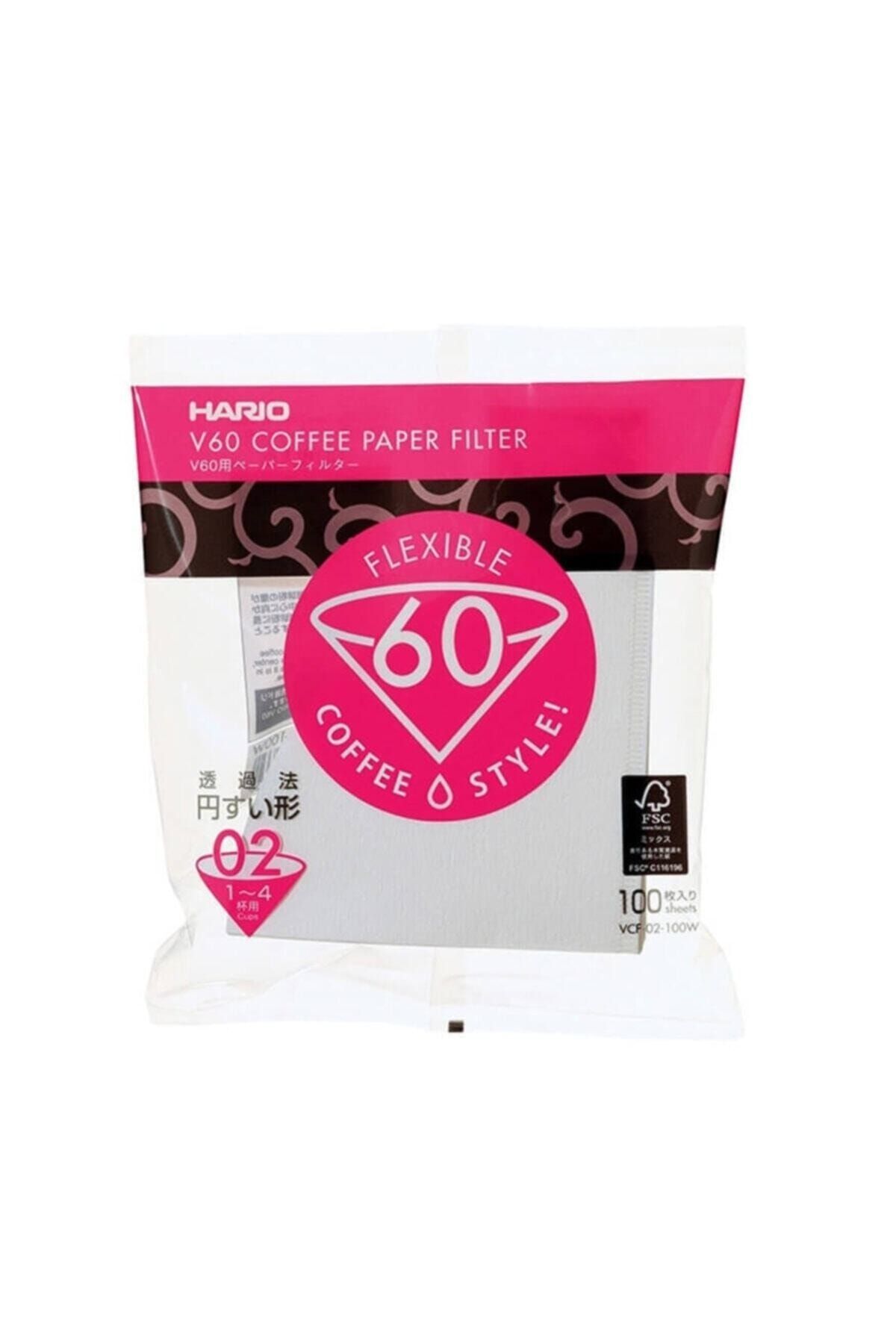 Hario - V60 No:02 Kahve Filtre Kağıdı | 100 Adet