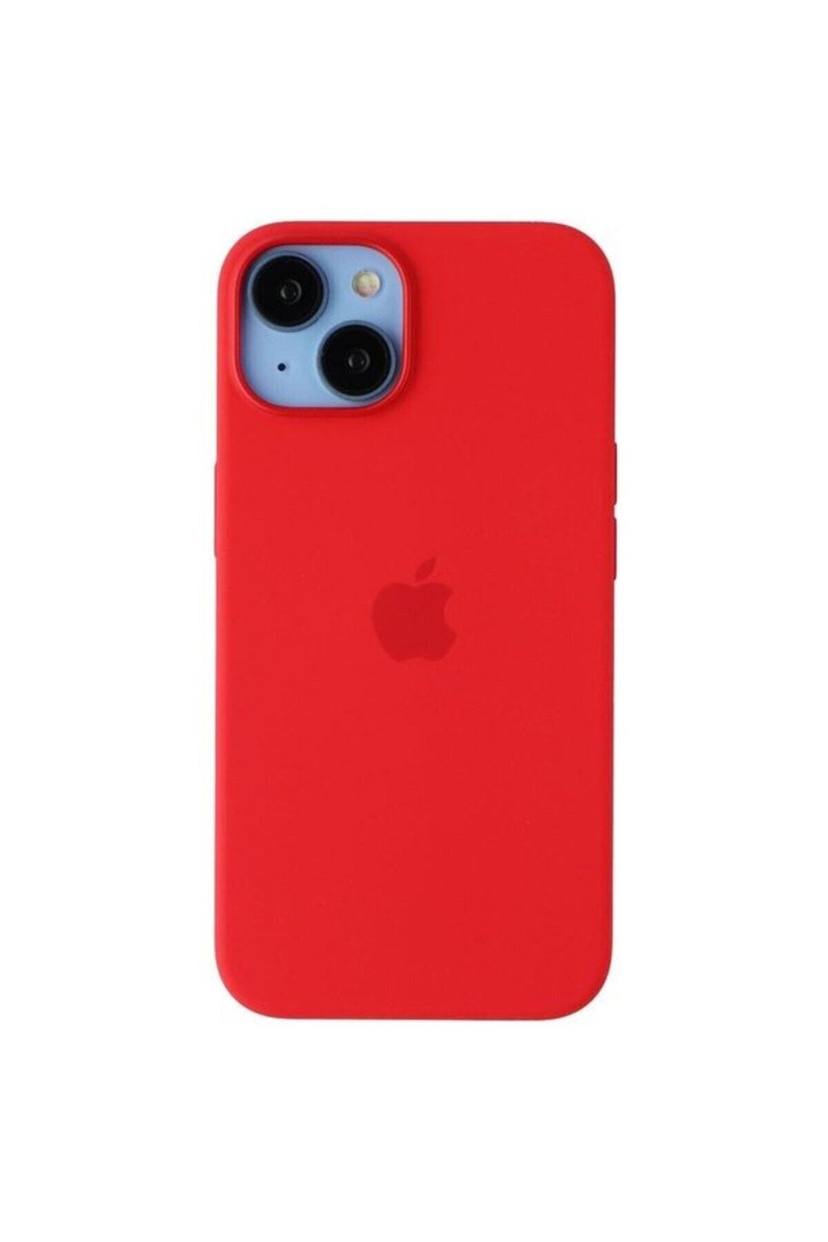 Apple iPhone 14 için MagSafe özellikli Silikon Kılıf -Kırmızı