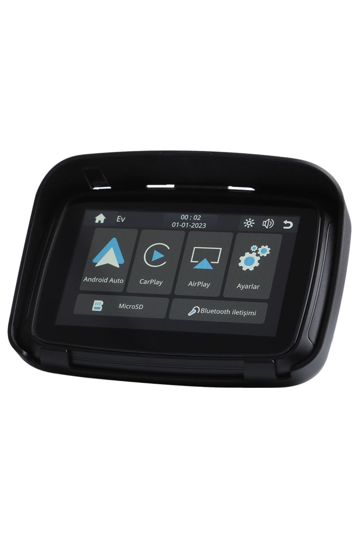 Dark Motosiklet Navigasyon Carplay / Android Auto / Airplay 5" Multimedya Ekranı Su Geçirmez
