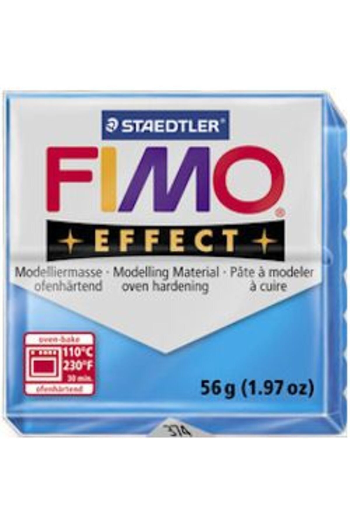 Staedtler Fimo Effect Polimer Kil 57 gr 374 Blue (TRANSPARAN)