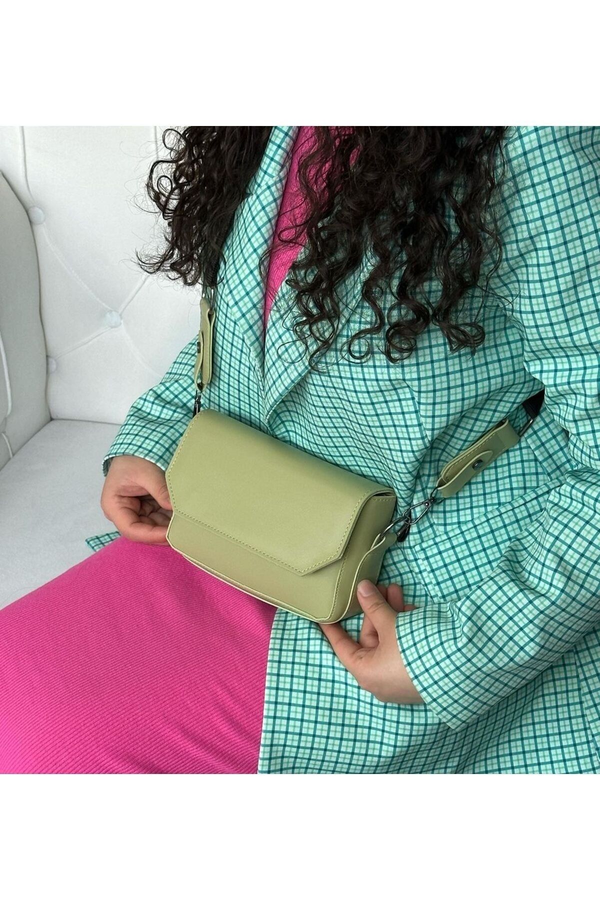 Beanchy Kadın Mini Çapraz Çanta, Küçük kare omuz askılı kadın çanta, Çapraz renkli mini kadın çantası