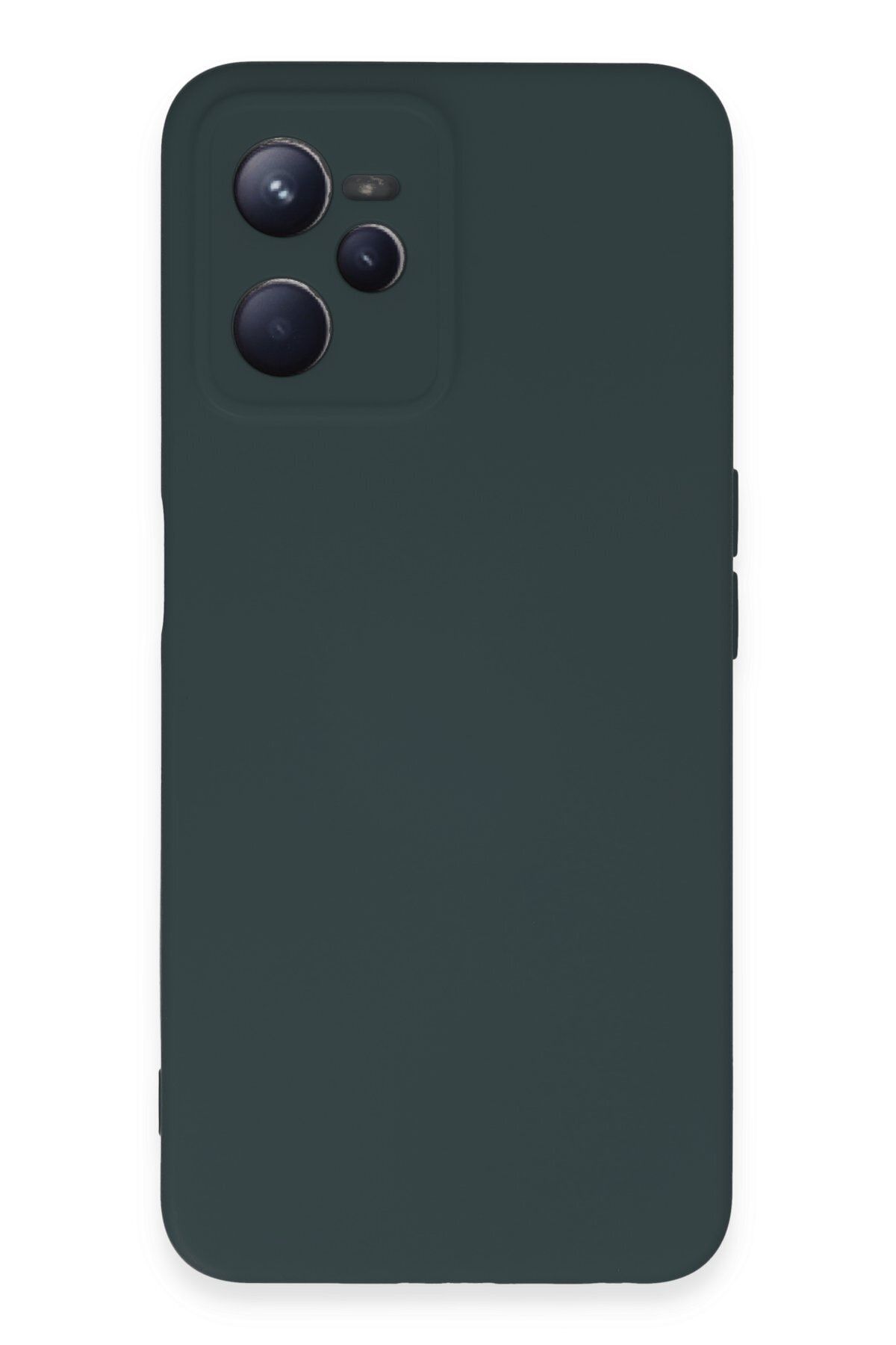 Dijimedia Realme C35 Kılıf Nano içi Kadife Silikon - Koyu Yeşil