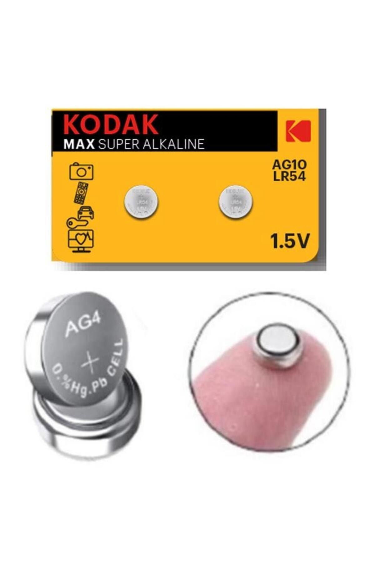Kodak Saat Pili Ag10 Lr1130 389A LR54 Sr1130 1.5v Kodak Alkalin Düğme Oyuncak Saat Pili 2 Adet 1 Paket