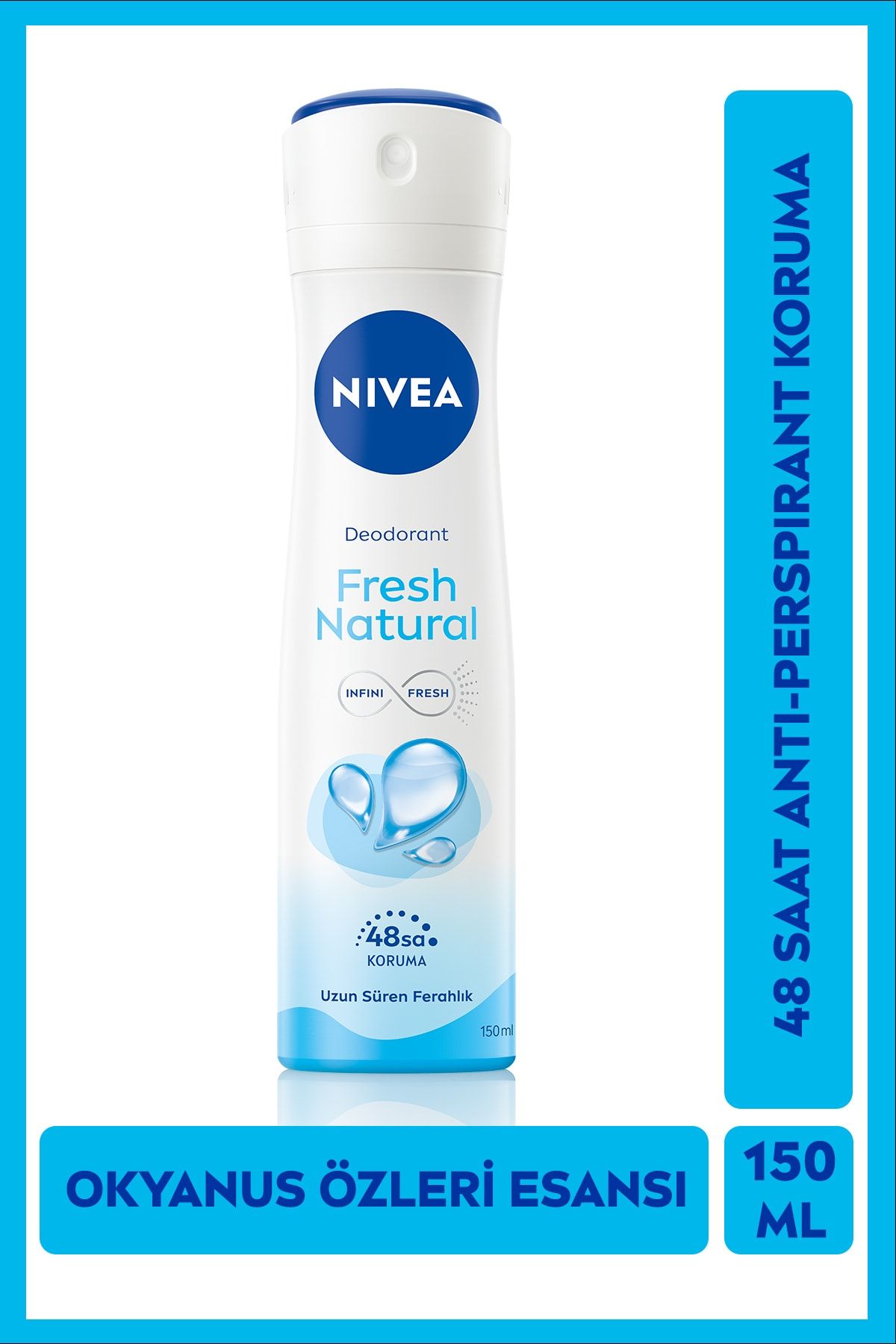 Fresh Natural Kadın Sprey Deodorant 150 Ml,48 Saat Koruma,hızlı Kuruma, Uzun Süren Ferahlık_0