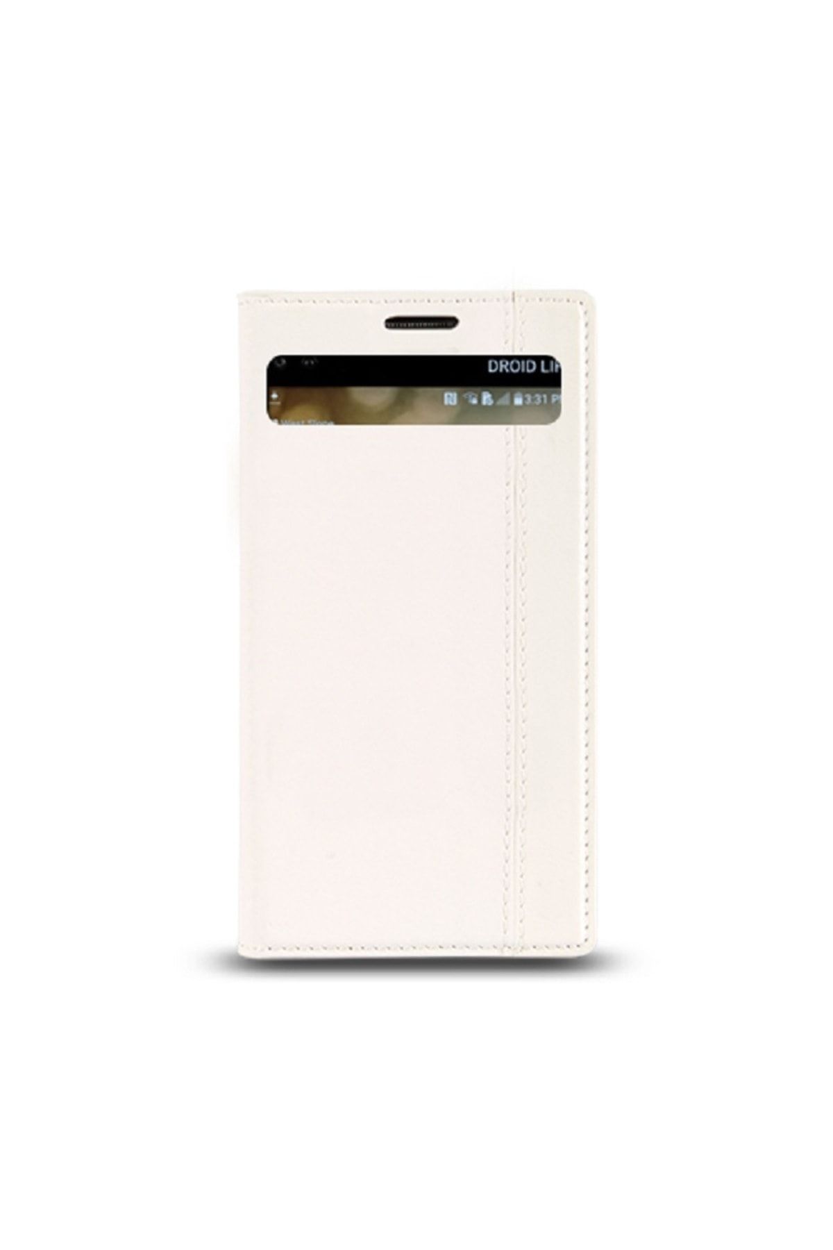 LG V10 Gizli Mıknatıslı Pencereli Magnum Kılıf Beyaz