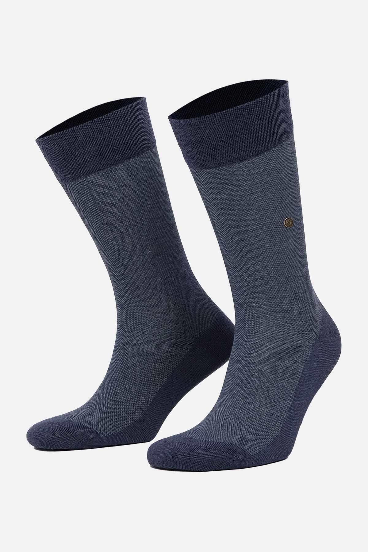 Mısırlı Erkek Organik Pamuklu Jean Tekli Soket Çorap - M-60002-TJ