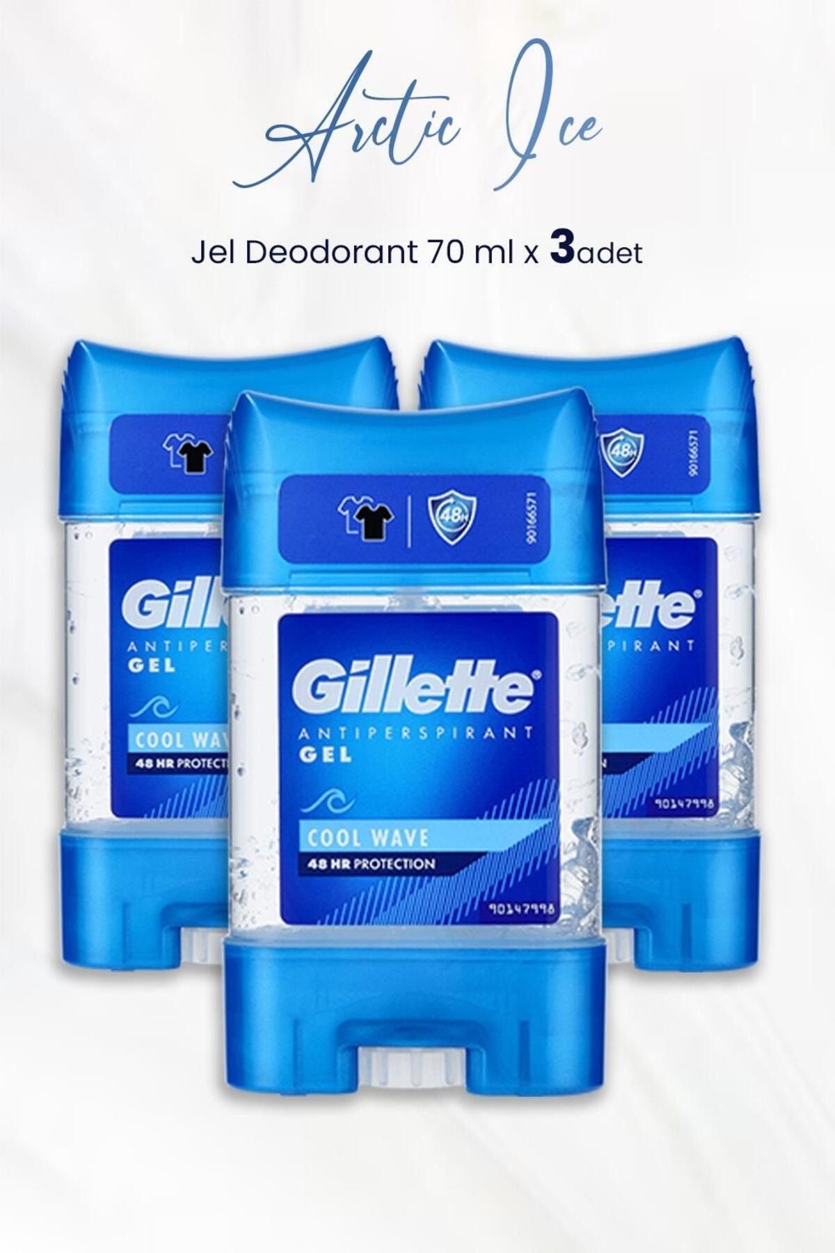 Gillette Antiperspirant Gel Cool Wave 70 ml x 3 Adet