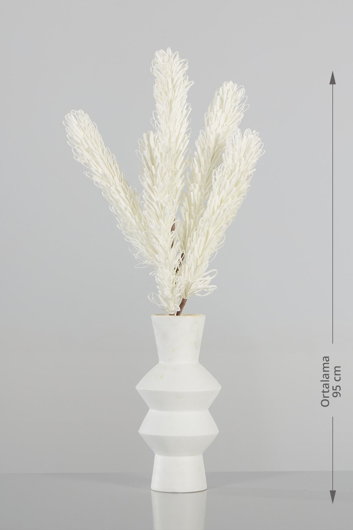 Doqu Home Lüx Yapay Pampas Beyaz - Ev & Ofis Dekorasyonu - Hediyelik Çiçek - Dekor Çiçek - Lkwy-59 A01 Standar