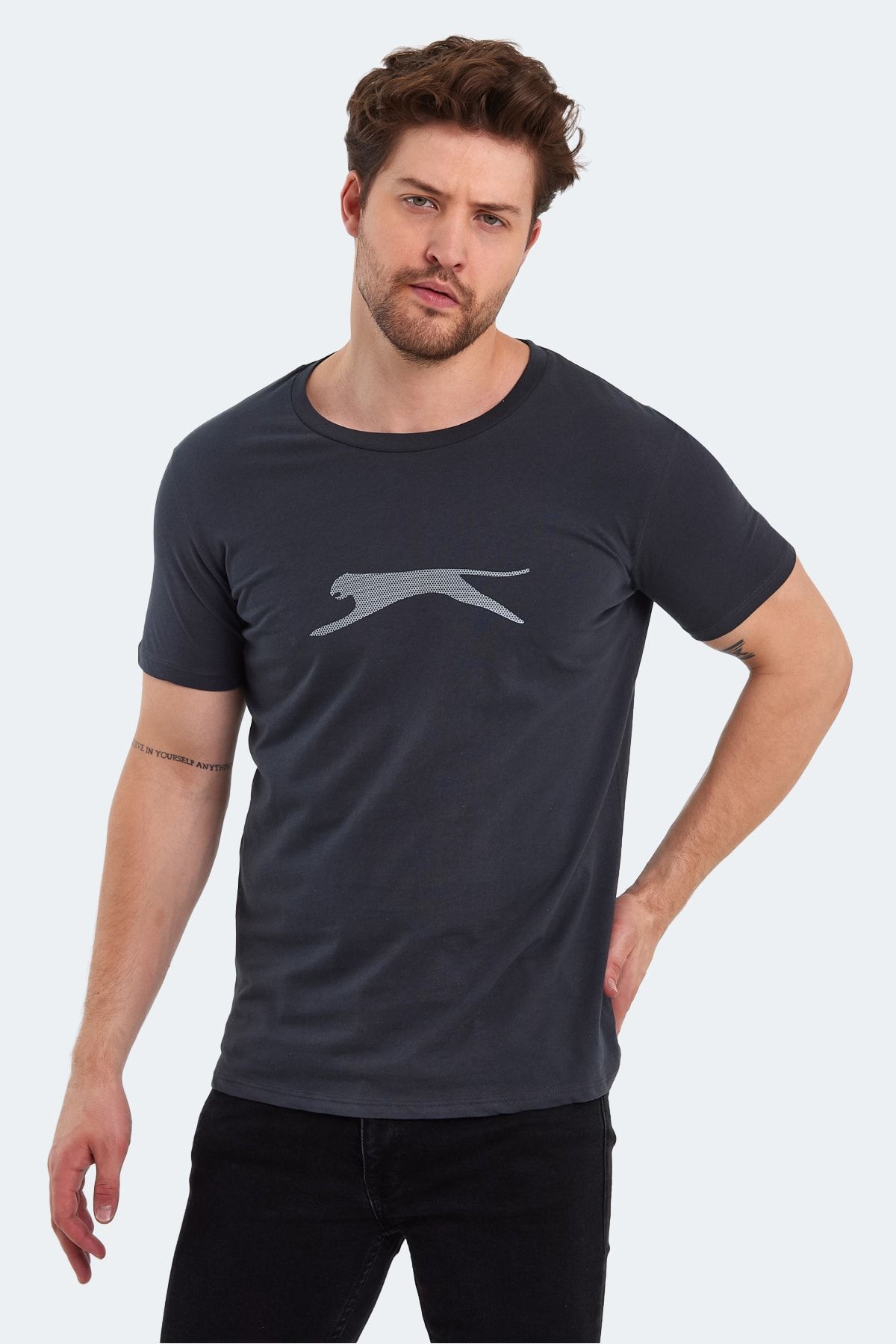 Slazenger SECTOR I Erkek Kısa Kol T-Shirt Koyu Gri