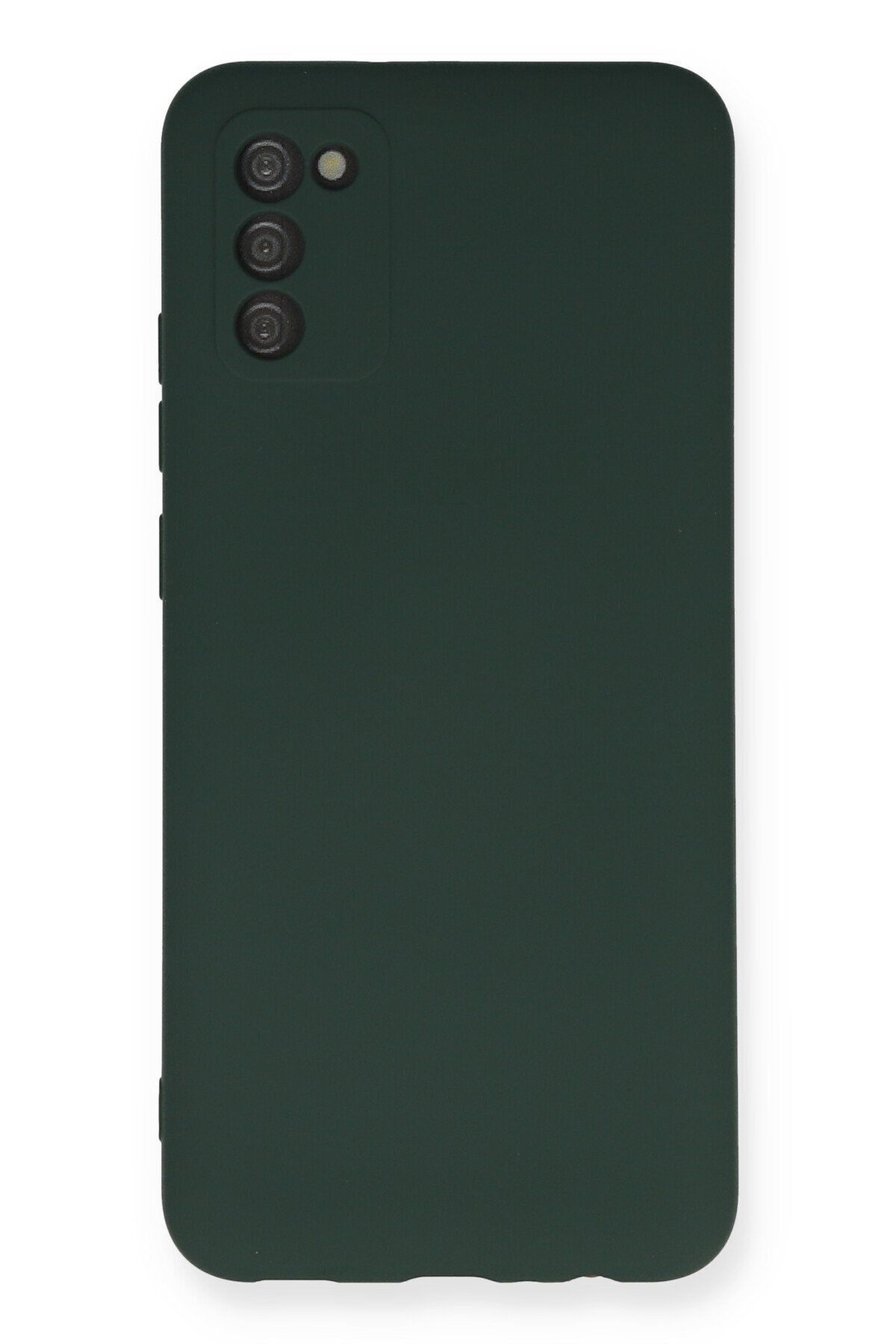 Dijimedia Samsung Galaxy A03S Kılıf Nano içi Kadife Silikon - Koyu Yeşil